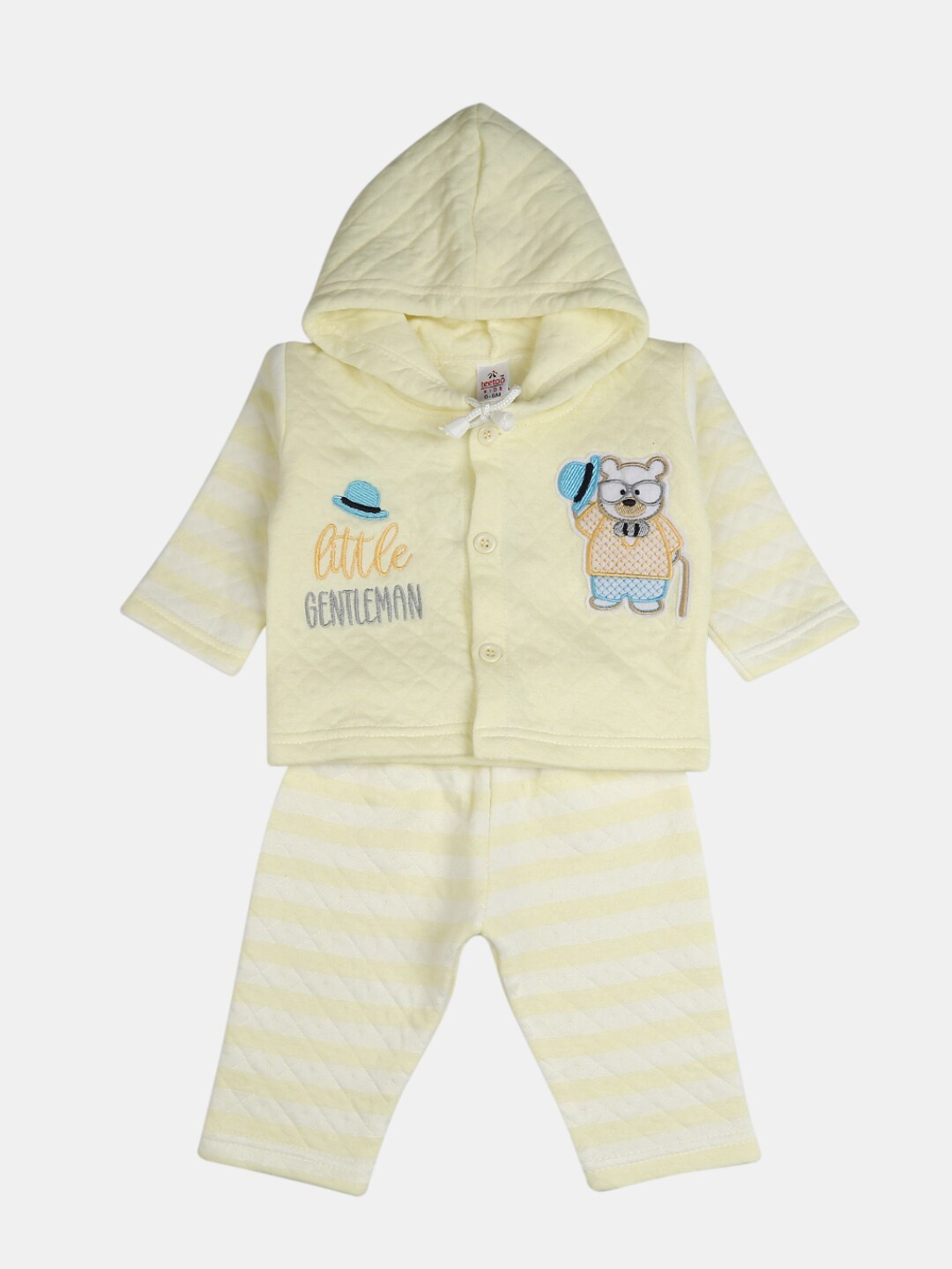 V-Mart Infant Yellow & Off White Hooded Applique Sweatshirt and Leggings Coordinated Set
V-Mart Infant Yellow & Off White Hooded Applique Sweatshirt and Leggings Coordinated Set