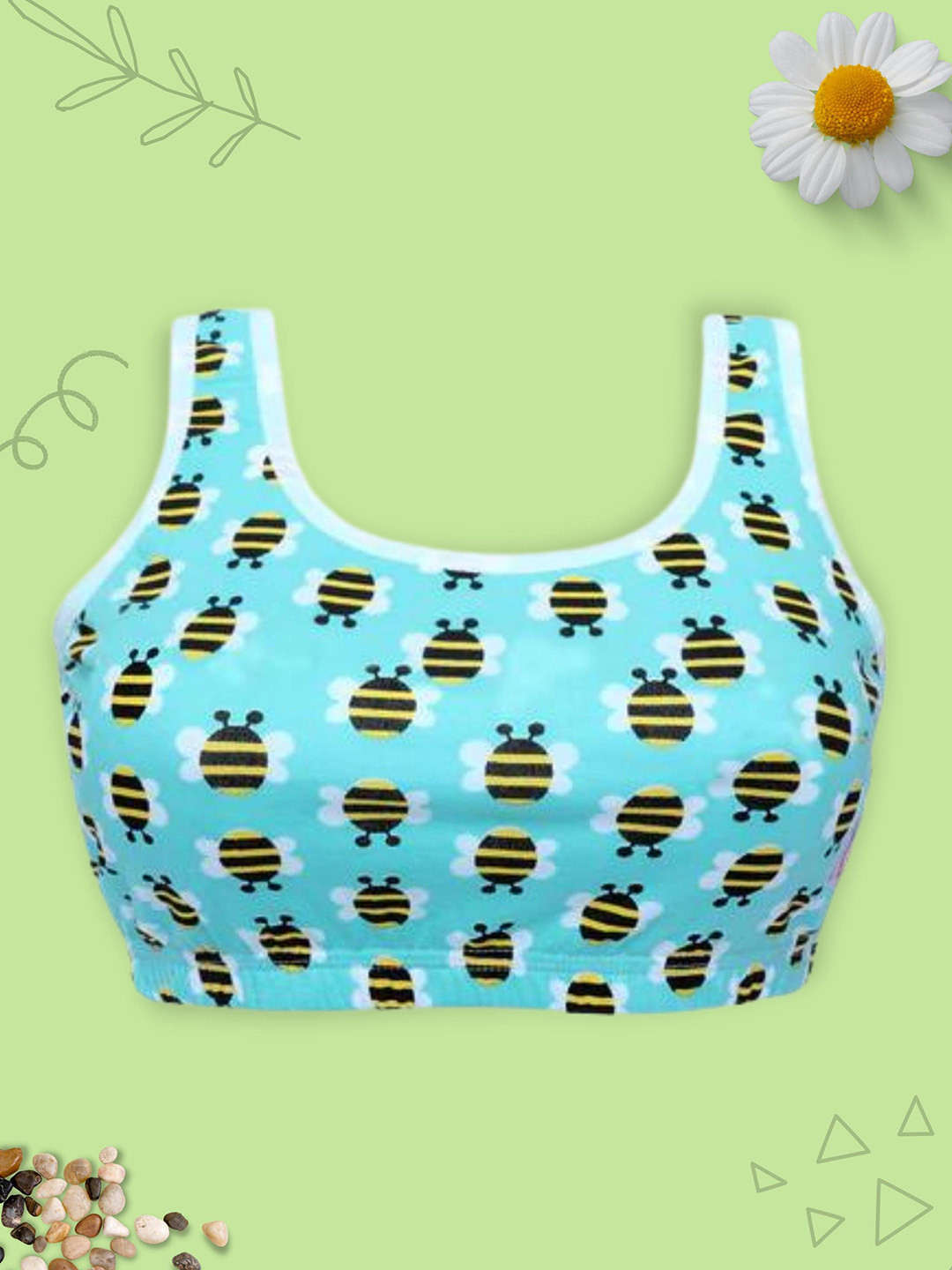 Girls Double Layer Premium Cotton Non-Wired Non Padded Beginners Bra DCBRSE8153/s, Blue
Girls Double Layer Premium Cotton Non-Wired Non Padded Beginners Bra DCBRSE8153/s, Blue