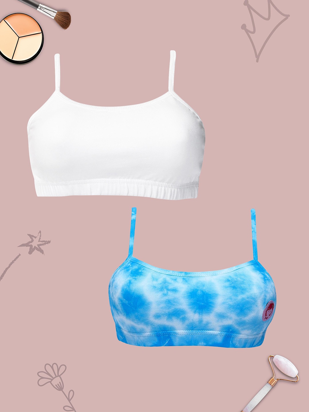 Girls Pack Of 2 Double Layer Premium Cotton Non-Wired Non Padded Beginners Bra DCBRSE8181/s, Blue
Girls Pack Of 2 Double Layer Premium Cotton Non-Wired Non Padded Beginners Bra DCBRSE8181/s, Blue