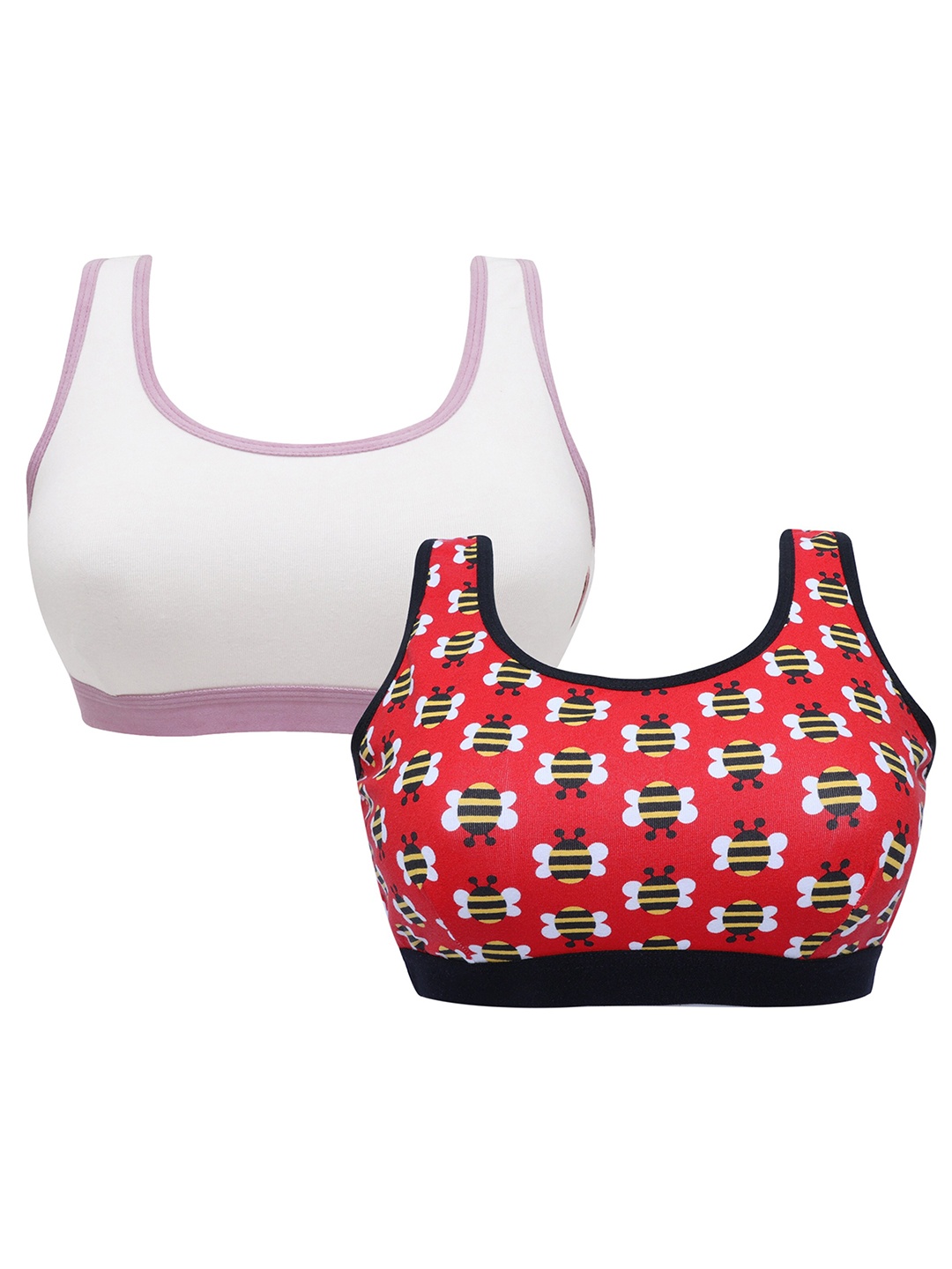 Girls Pack Of 2 Single Layer, Premium Cotton Non-Wired Non Padded Beginners Bra DCBRSE8205/s, Red
Girls Pack Of 2 Single Layer, Premium Cotton Non-Wired Non Padded Beginners Bra DCBRSE8205/s, Red
