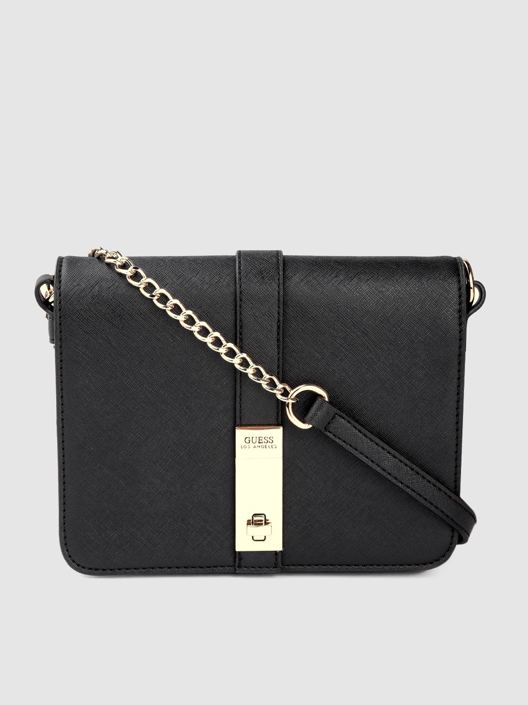 GUESS Women Black Structured Sling Bag