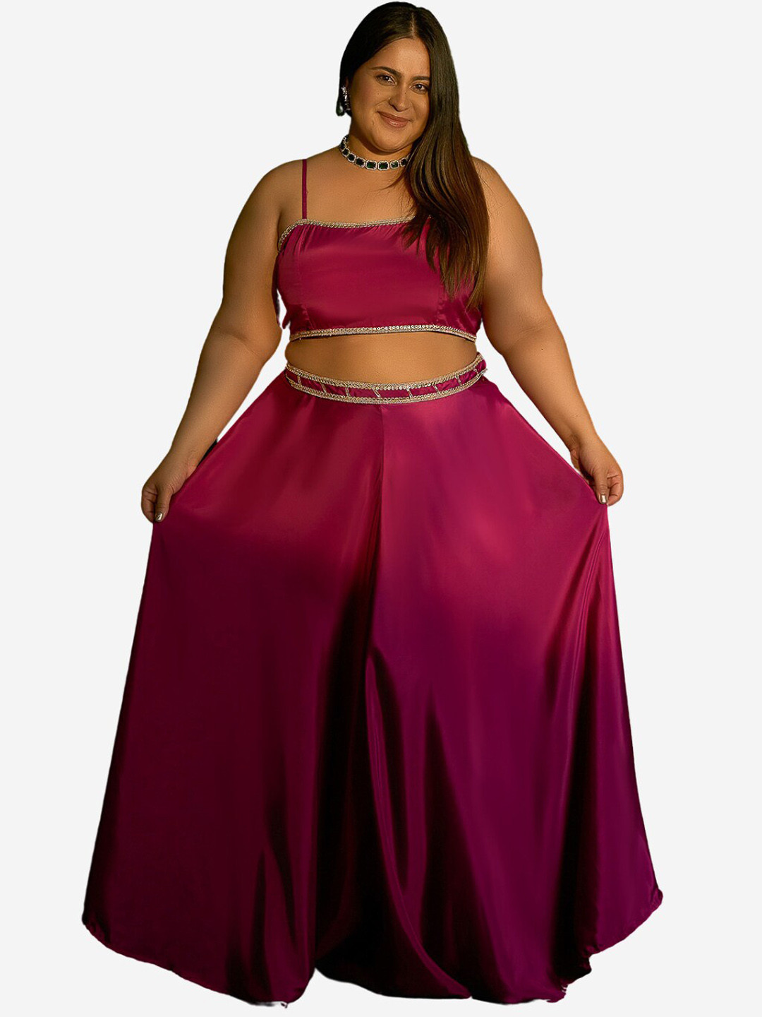 Alaya By Stage3 Women Fuchsia-Pink Solid Lehenga Skirt 
Alaya By Stage3 Women Fuchsia-Pink Solid Lehenga Skirt