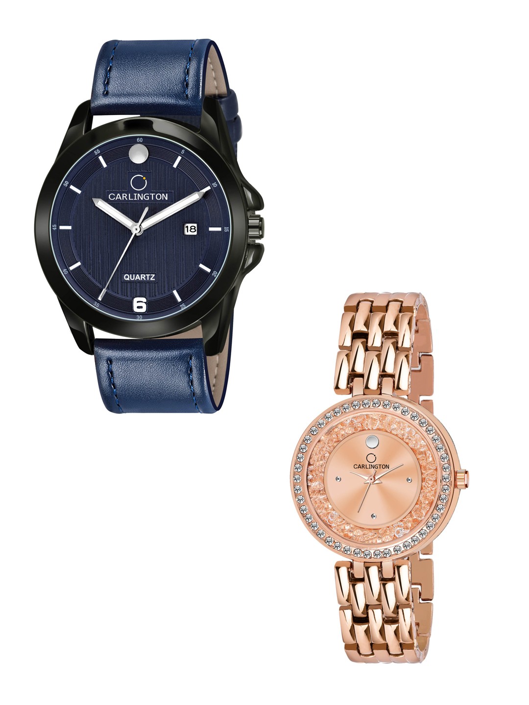 CARLINGTON Pack Of 2 Blue Dial & Blue Leather Bracelet Style Straps Analogue Watch CT1040
CARLINGTON Pack Of 2 Blue Dial & Blue Leather Bracelet Style Straps Analogue Watch CT1040