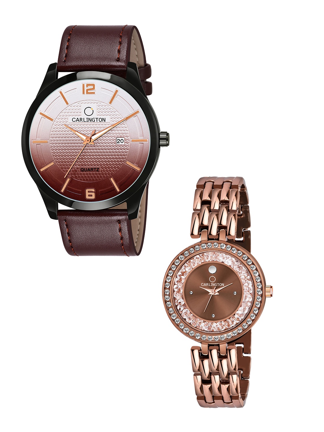 CARLINGTON Unisex Brown Dial & Brown Leather Straps Analogue Couple Watch CT1010 Brown
CARLINGTON Unisex Brown Dial & Brown Leather Straps Analogue Couple Watch CT1010 Brown