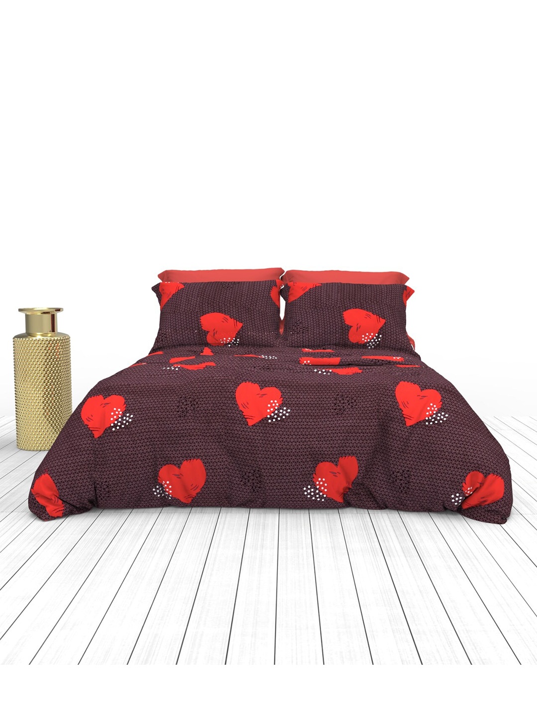THE WHITE MOSS Maroon & White Conversational 210 TC King Bedsheet with 2 Pillow Covers
THE WHITE MOSS Maroon & White Conversational 210 TC King Bedsheet with 2 Pillow Covers