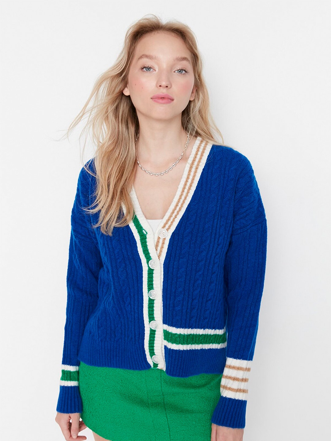 Trendyol Women Blue Cardigan