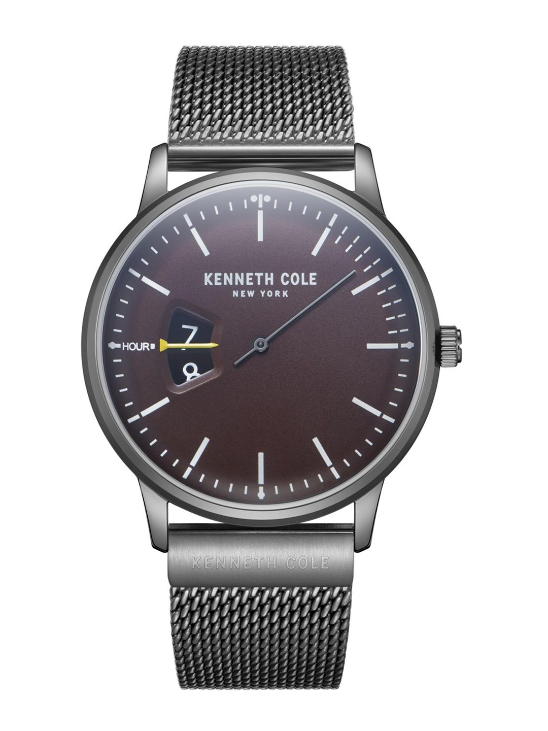 Kenneth Cole Men Brown Dial & Black Stainless Steel Bracelet Style Straps Analogue Watch KCWGH2221103MN
Kenneth Cole Men Brown Dial & Black Stainless Steel Bracelet Style Straps Analogue Watch KCWGH2221103MN