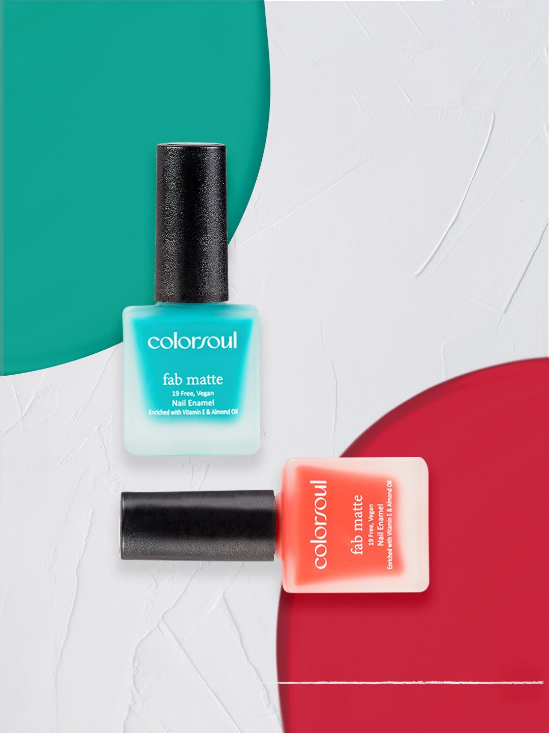 Colorsoul Set of 2 Fab Matte Vegan Nail Enamel with Vitamin E & Almond Oil 8 ml (Each)-Damsel in Pink F05 & Aqua Carnival F15, Orange
Colorsoul Set of 2 Fab Matte Vegan Nail Enamel with Vitamin E & Almond Oil 8 ml (Each)-Damsel in Pink F05 & Aqua Carnival F15, Orange