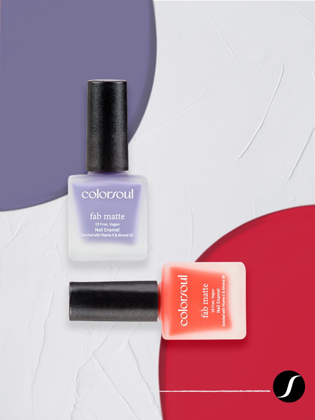 Colorsoul Set of 2 Fab Matte Vegan Nail Enamel with Vitamin E & Almond Oil 8 ml (Each)-Damsel in Pink F05 & Cotton Dream F11, Blue
Colorsoul Set of 2 Fab Matte Vegan Nail Enamel with Vitamin E & Almond Oil 8 ml (Each)-Damsel in Pink F05 & Cotton Dream F11, Blue