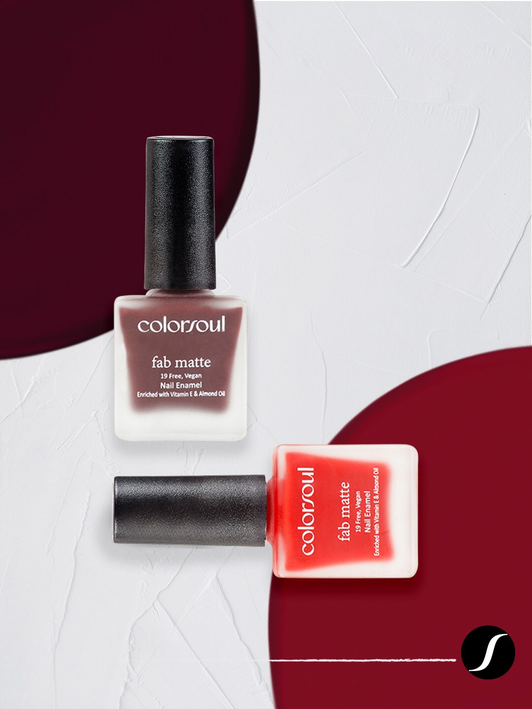 Colorsoul Set of 2 Fab Matte Vegan Nail Enamel with Vitamin E & Almond Oil 8 ml (Each)-Maple Red F07 & Plum Mischief F08
Colorsoul Set of 2 Fab Matte Vegan Nail Enamel with Vitamin E & Almond Oil 8 ml (Each)-Maple Red F07 & Plum Mischief F08