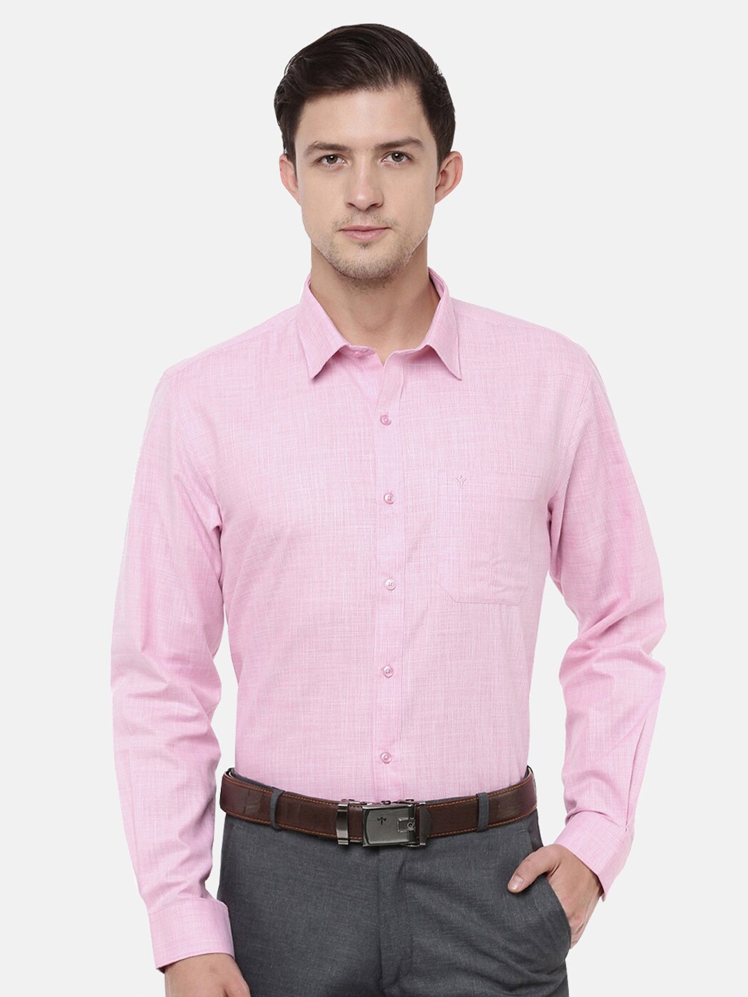 Ramraj Men Pink Classic Formal Shirt