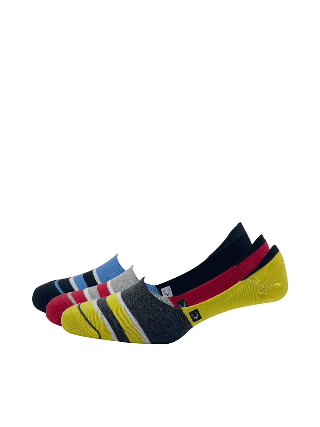 Allen Solly Men Pack Of 3 Striped Shoe Liners, Blue
