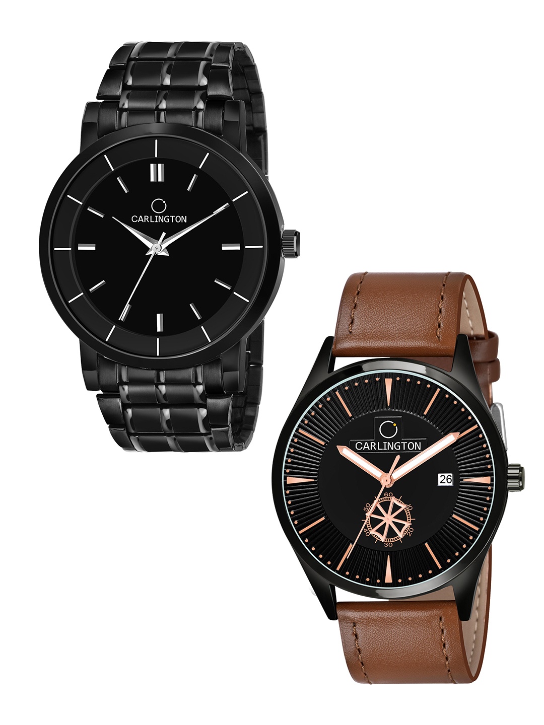 CARLINGTON Men Black Dial & Tan Leather Textured Straps Analogue Watch CT6040 BB-CT1020
CARLINGTON Men Black Dial & Tan Leather Textured Straps Analogue Watch CT6040 BB-CT1020