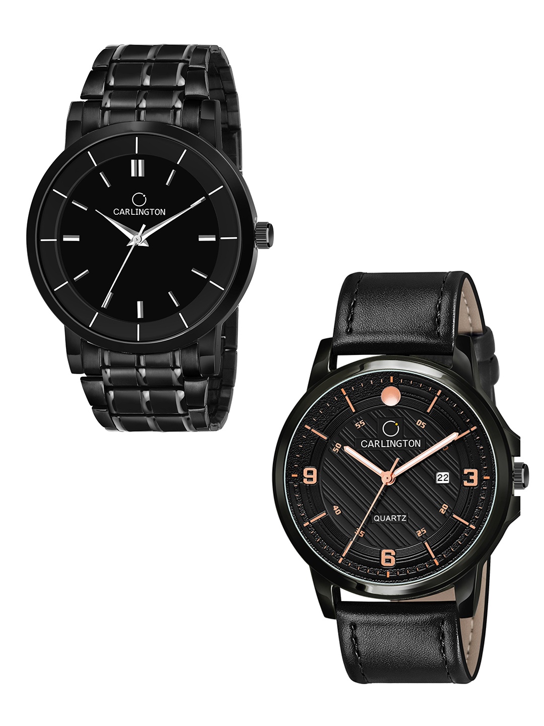 CARLINGTON Men Pack of 2 Black Dial & Leather Straps Analogue Watch Combo CT6040 BB-CT1050
CARLINGTON Men Pack of 2 Black Dial & Leather Straps Analogue Watch Combo CT6040 BB-CT1050
