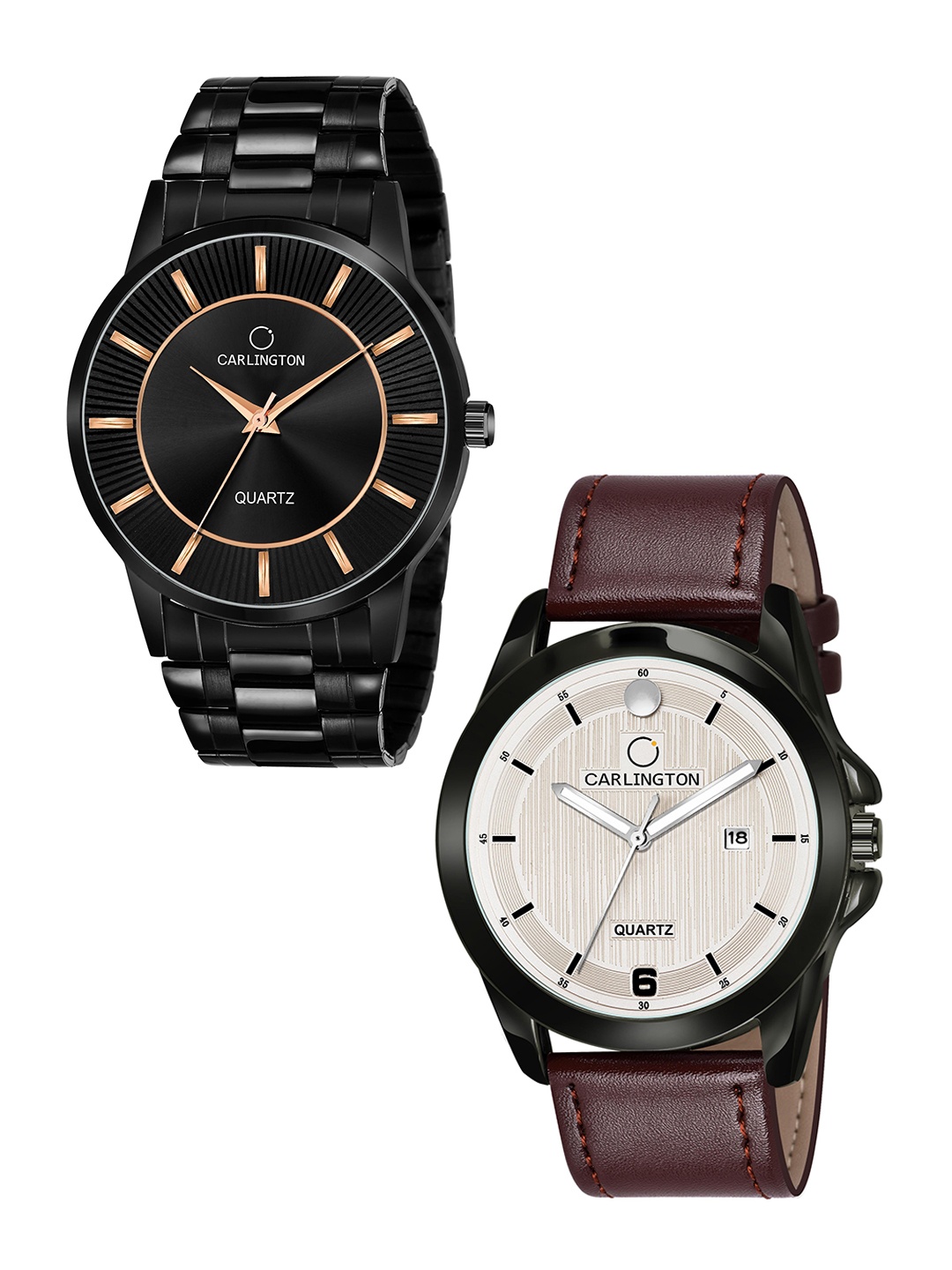 CARLINGTON Men Cream-Coloured Printed Dial & Black Leather Bracelet Style Straps Analogue Watch
CARLINGTON Men Cream-Coloured Printed Dial & Black Leather Bracelet Style Straps Analogue Watch
