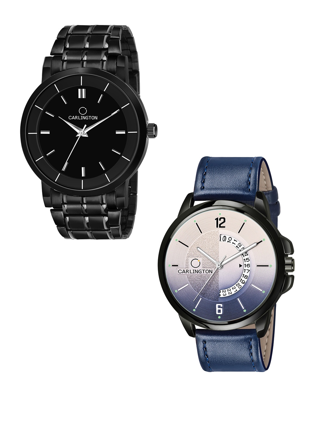 CARLINGTON His and Her Black Dial & Textured Straps Analogue Watch Combo- Combo CT6040 BB
CARLINGTON His and Her Black Dial & Textured Straps Analogue Watch Combo- Combo CT6040 BB