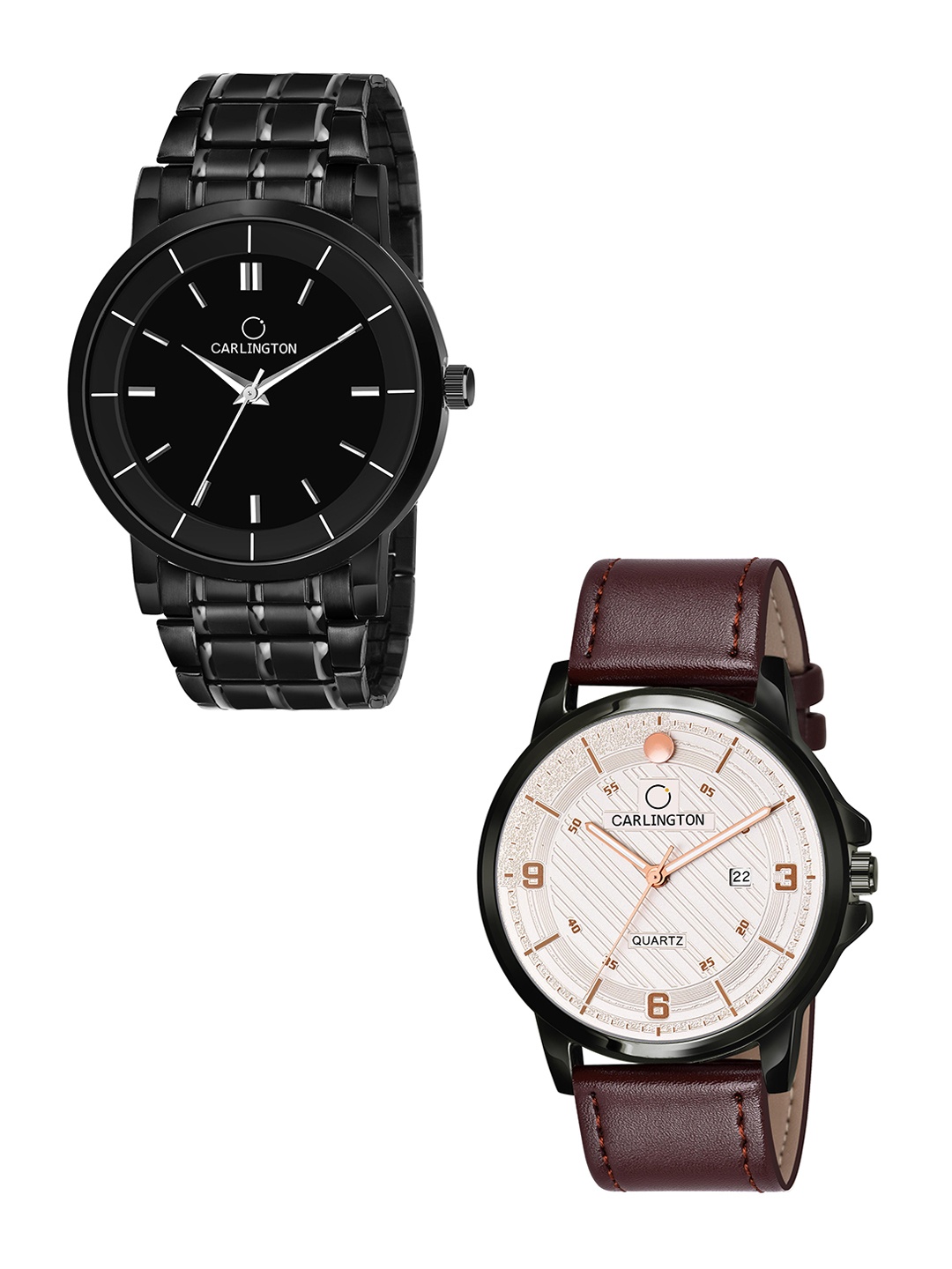 CARLINGTON Men Cpmbo Of 2 Beige Dial & Brown Straps Analogue Watch Combo CT6040 BB-CT1050, Black
CARLINGTON Men Cpmbo Of 2 Beige Dial & Brown Straps Analogue Watch Combo CT6040 BB-CT1050, Black