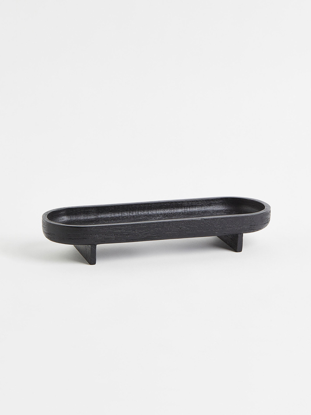 H&M Black Solid Oval Wooden Trays 
H&M Black Solid Oval Wooden Trays