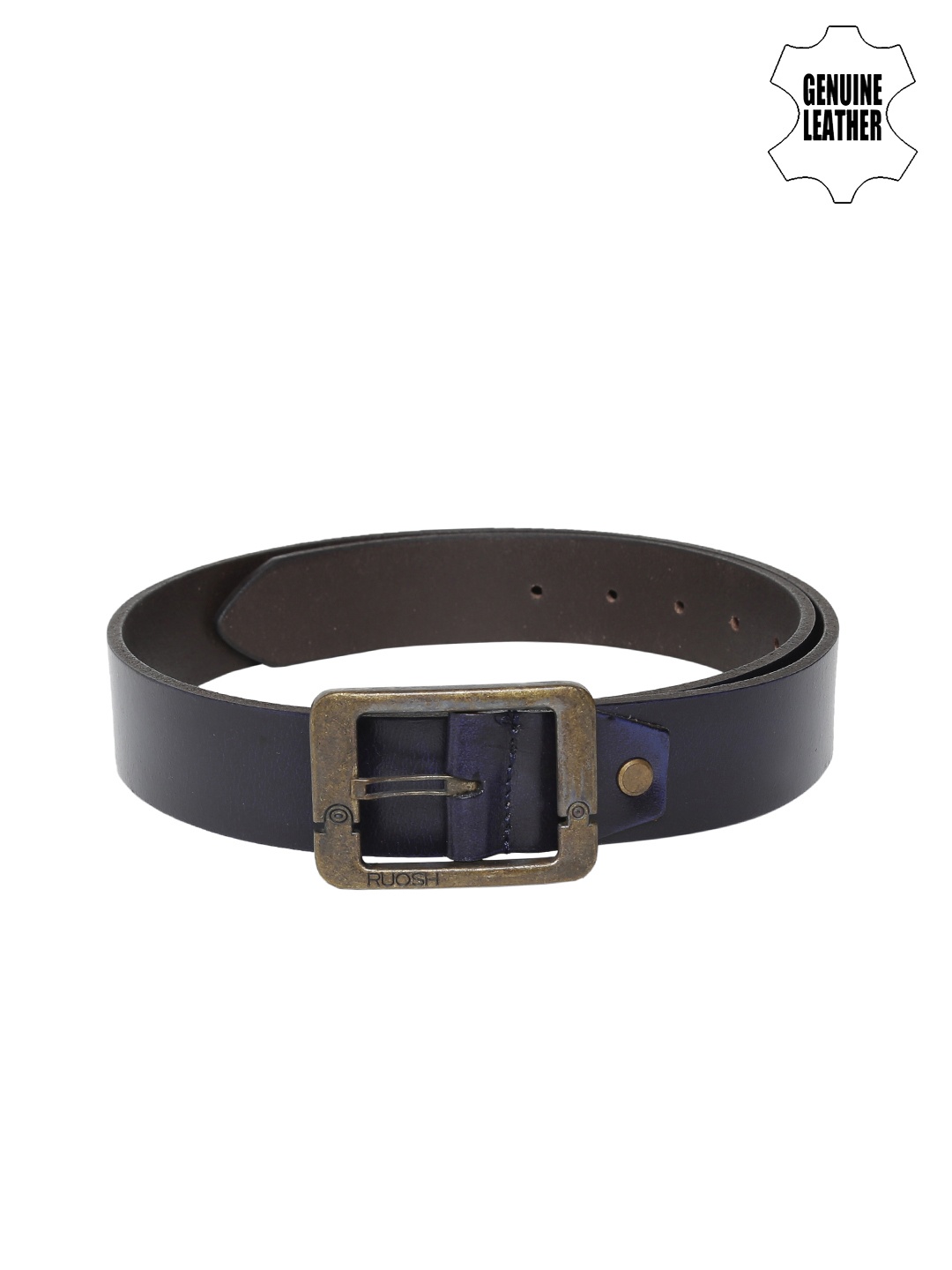 Ruosh Men Navy Blue Solid Belt