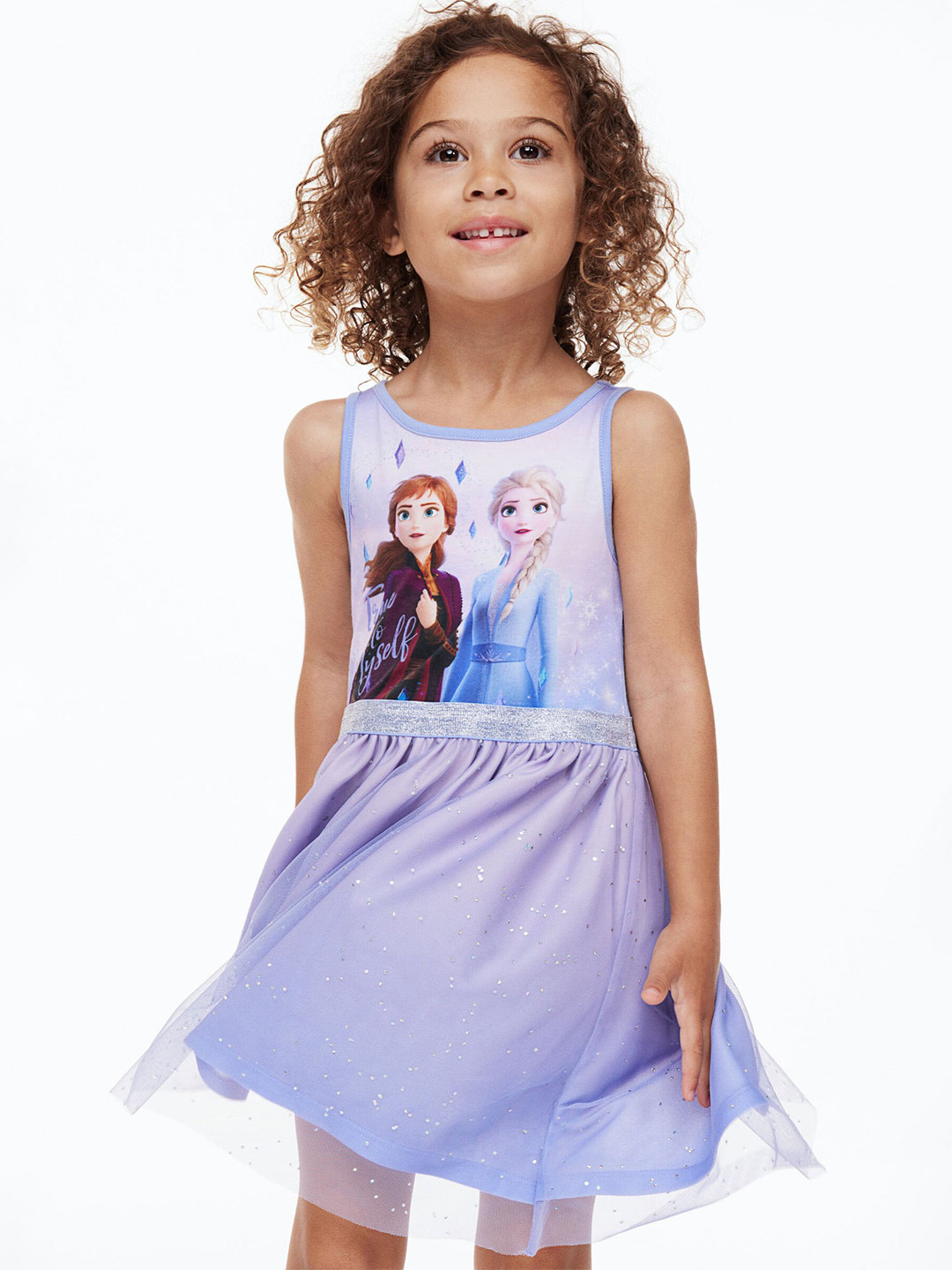 H&M Girls Lavender & Black Printed Tulle-Skirt Dress
H&M Girls Lavender & Black Printed Tulle-Skirt Dress