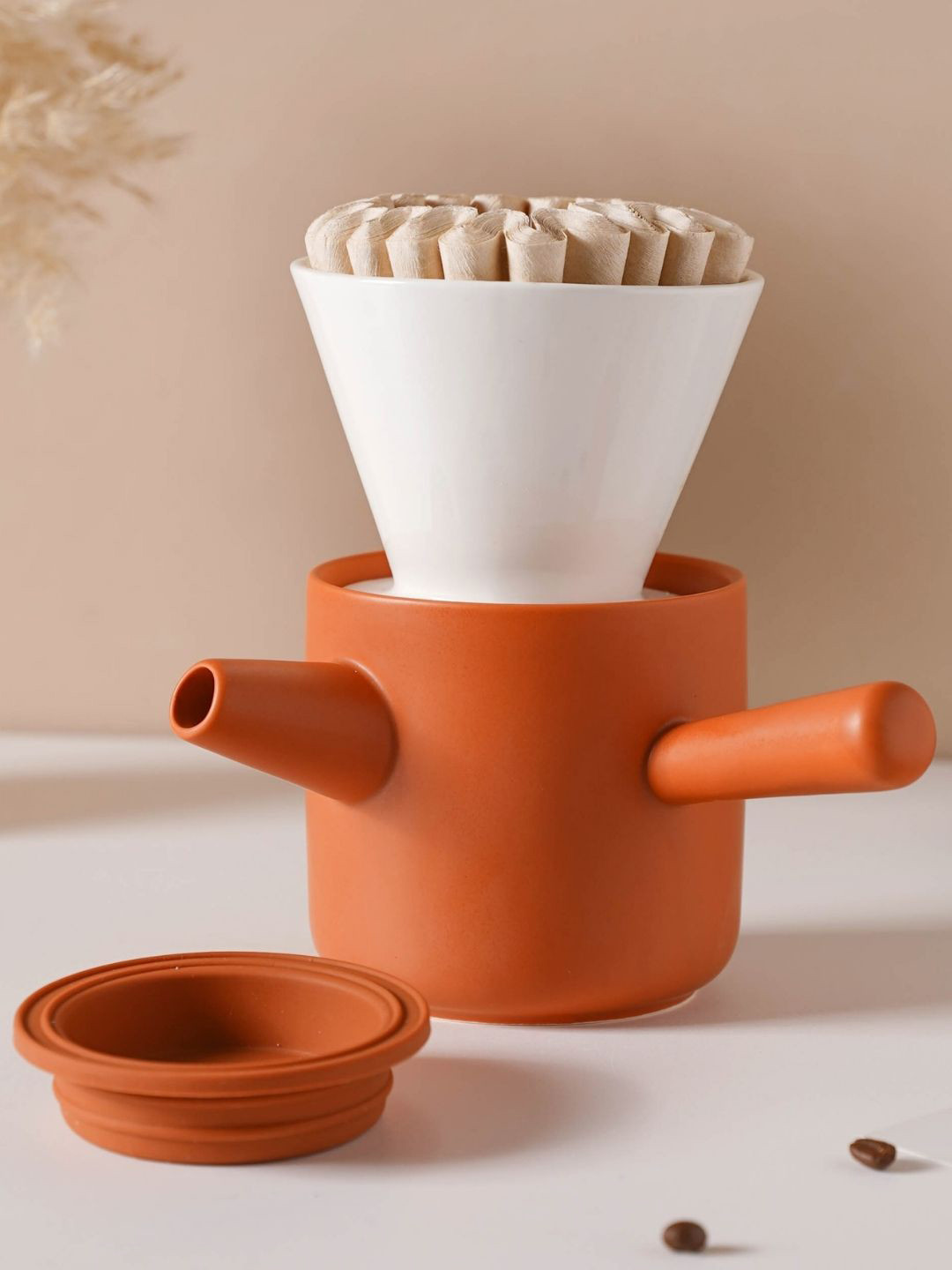 Nestasia Unisex Orange & White Textured Ceramic Manual Coffee Maker
Nestasia Unisex Orange & White Textured Ceramic Manual Coffee Maker