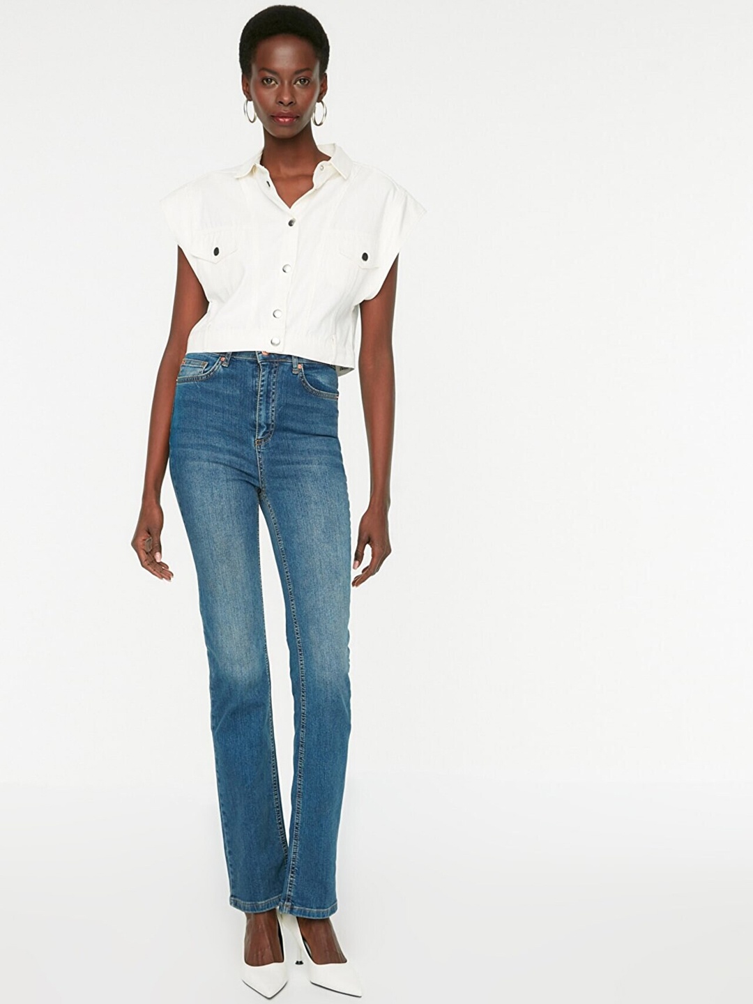 Trendyol Women Blue Light Fade Cotton Jeans