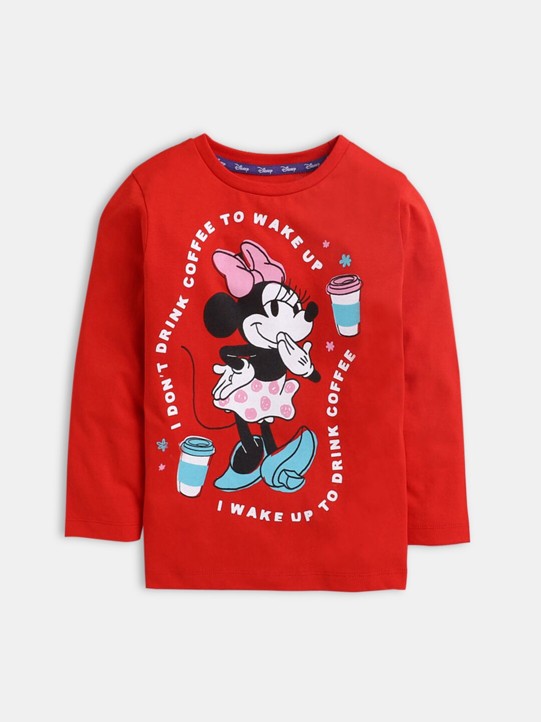 Hopscotch Girls Red Minnie Mouse Cotton T-shirt