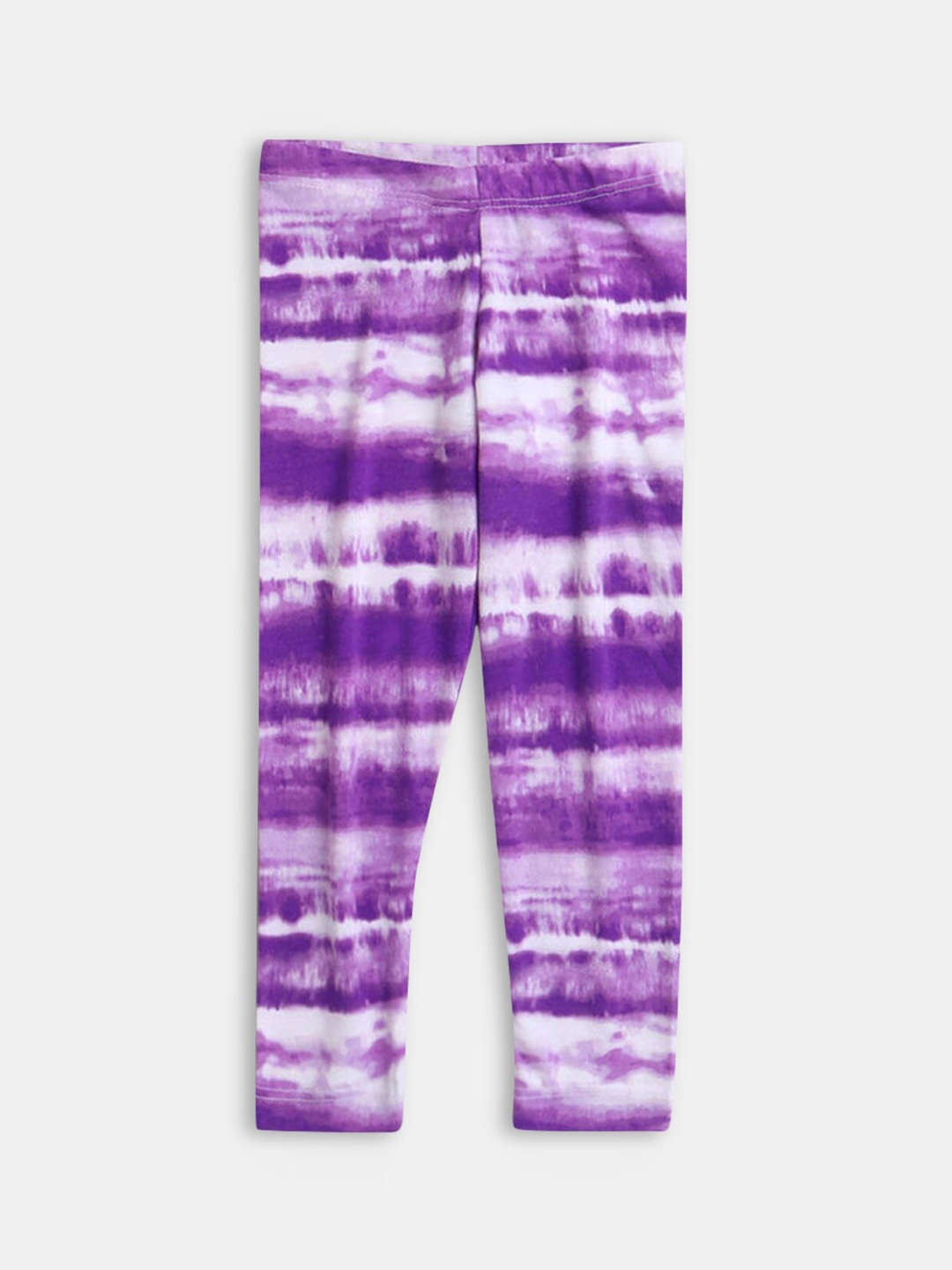 Hopscotch Girls Purple Printed Ankle-Length Leggings