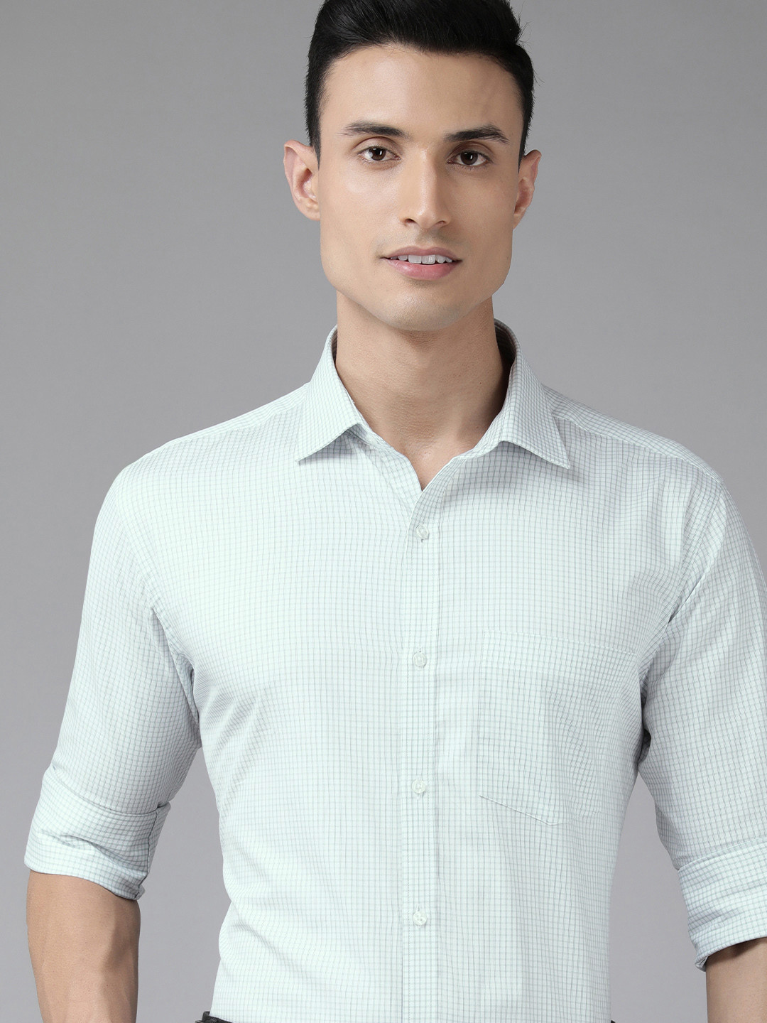 Park Avenue Men White & Green Slim Fit Grid Tattersall Checked Pure Cotton Formal Shirt
Park Avenue Men White & Green Slim Fit Grid Tattersall Checked Pure Cotton Formal Shirt