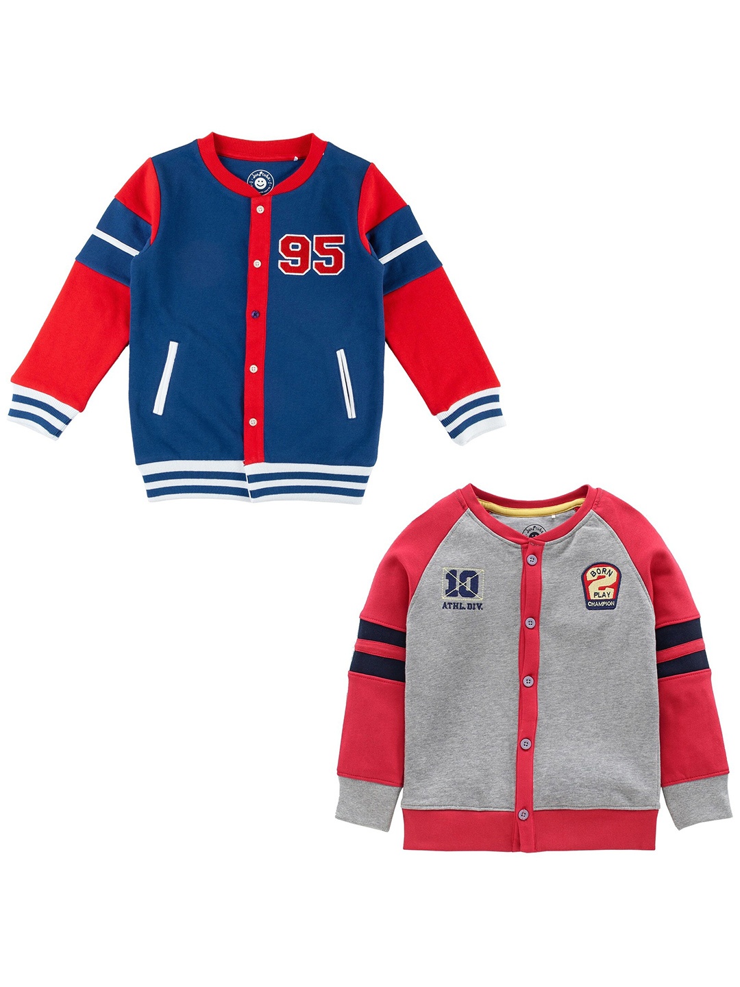 JusCubs Boys Pack Of 2 Printed Sweatshirt, Blue