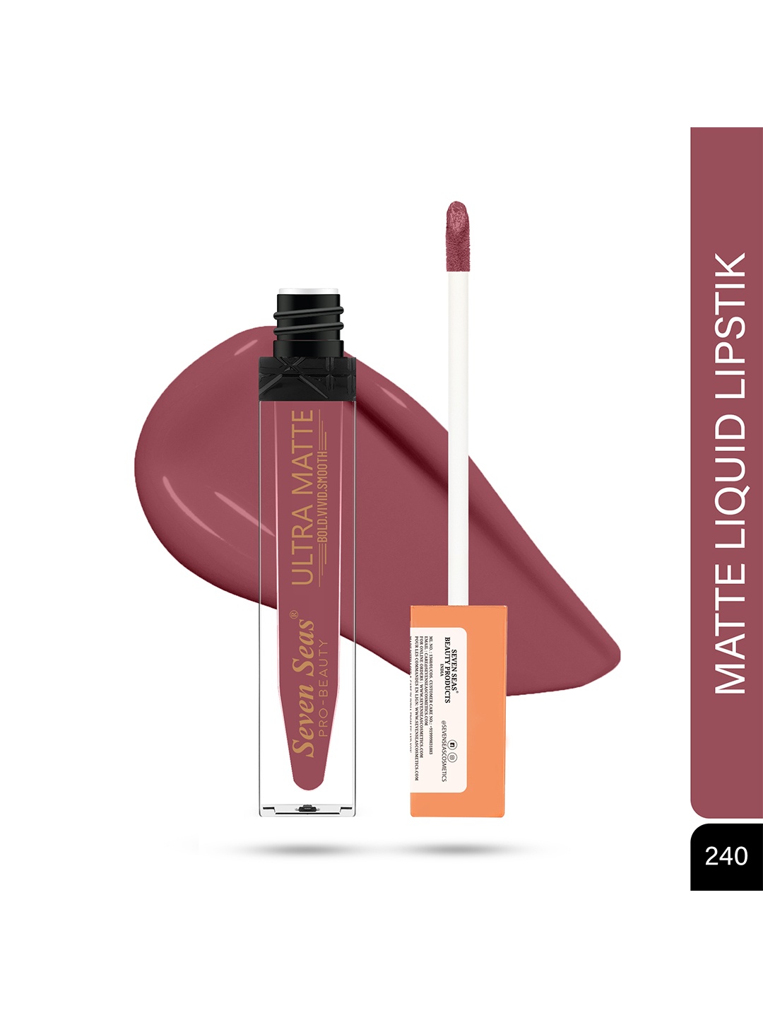 Seven Seas Transfer-Proof Ultra Matte Liquid Lipstick 9 g - Turkish Rose, Peach
Seven Seas Transfer-Proof Ultra Matte Liquid Lipstick 9 g - Turkish Rose, Peach
