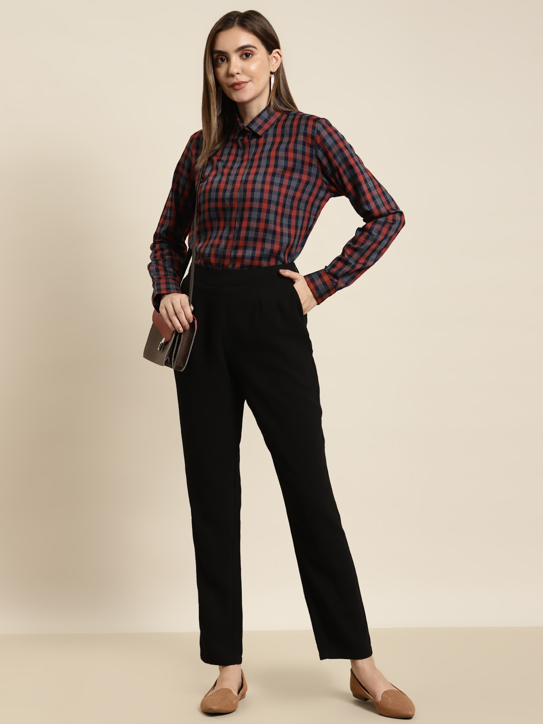 Hancock Women Navy & Red Tartan Checked Pure Cotton Regular Fit Formal Shirt, Navy blue
Hancock Women Navy & Red Tartan Checked Pure Cotton Regular Fit Formal Shirt, Navy blue