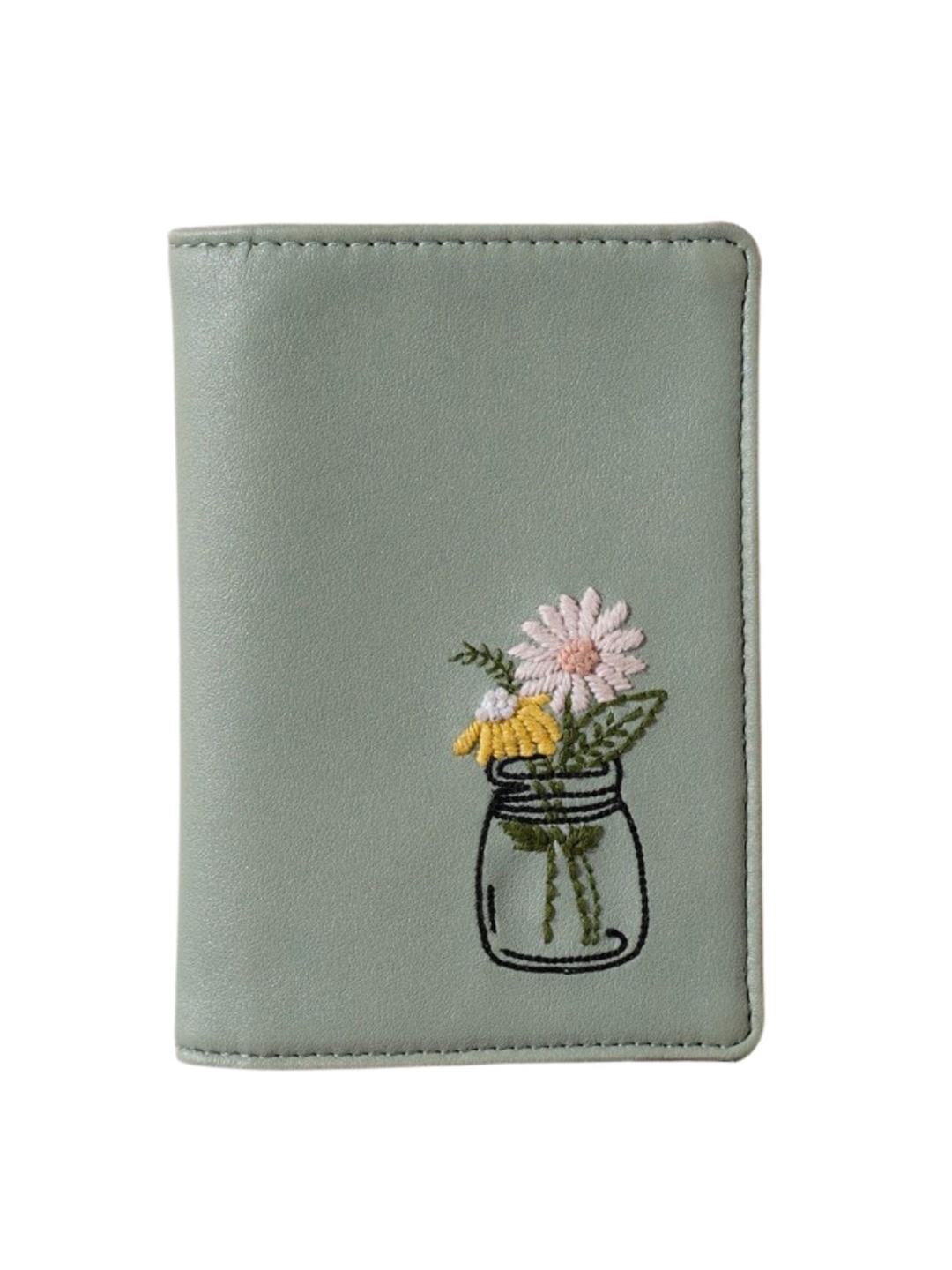 Nestasia Green Embroidered Passport Covers