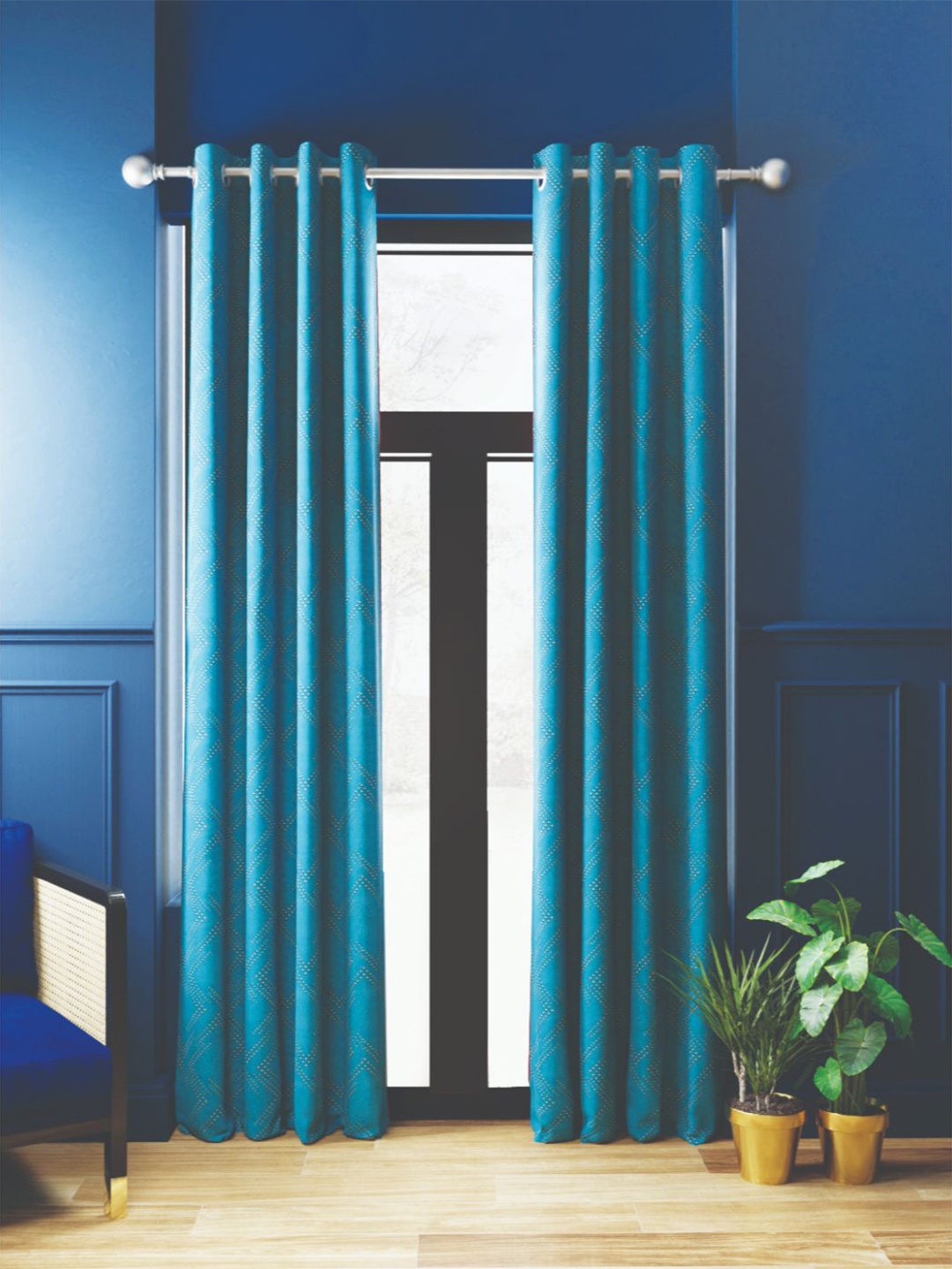 BIANCA Teal & Gold-Toned 2 Pieces Geometric Black Out Thermal Insulated Door Curtains
BIANCA Teal & Gold-Toned 2 Pieces Geometric Black Out Thermal Insulated Door Curtains