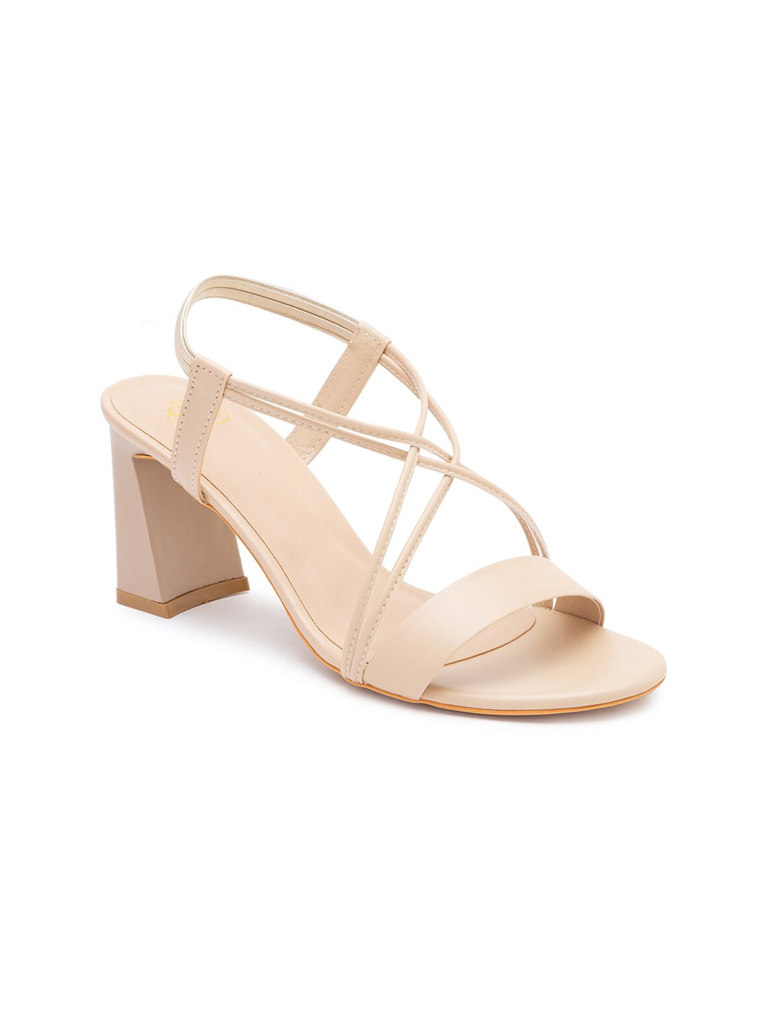 Sole To Soul Beige Block Heels