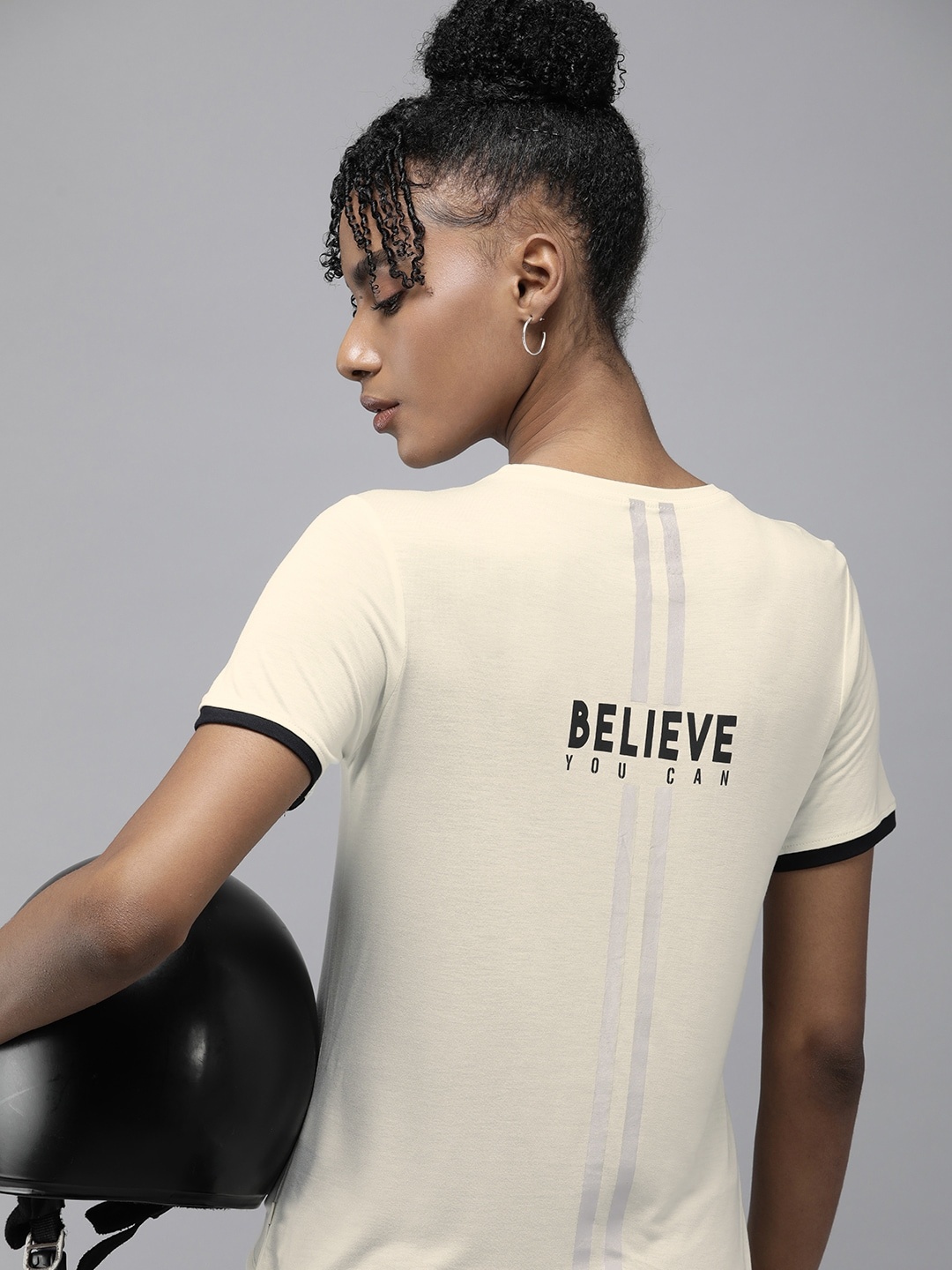 The Roadster Lifestyle Co. Women Typography Printed T-shirt With Contrast Sleeve Detail, Cream
The Roadster Lifestyle Co. Women Typography Printed T-shirt With Contrast Sleeve Detail, Cream