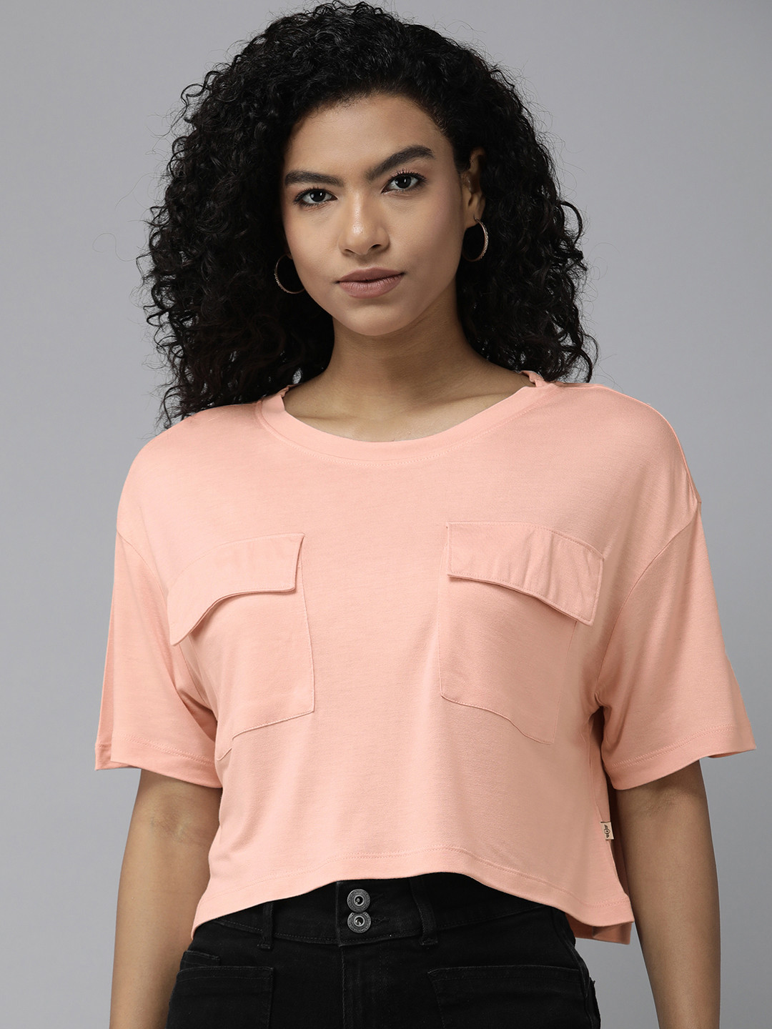 The Roadster Life Co. Round Neck Drop-Shoulder Sleeves Boxy T-shirt With Chest Pockets, Pink
The Roadster Life Co. Round Neck Drop-Shoulder Sleeves Boxy T-shirt With Chest Pockets, Pink