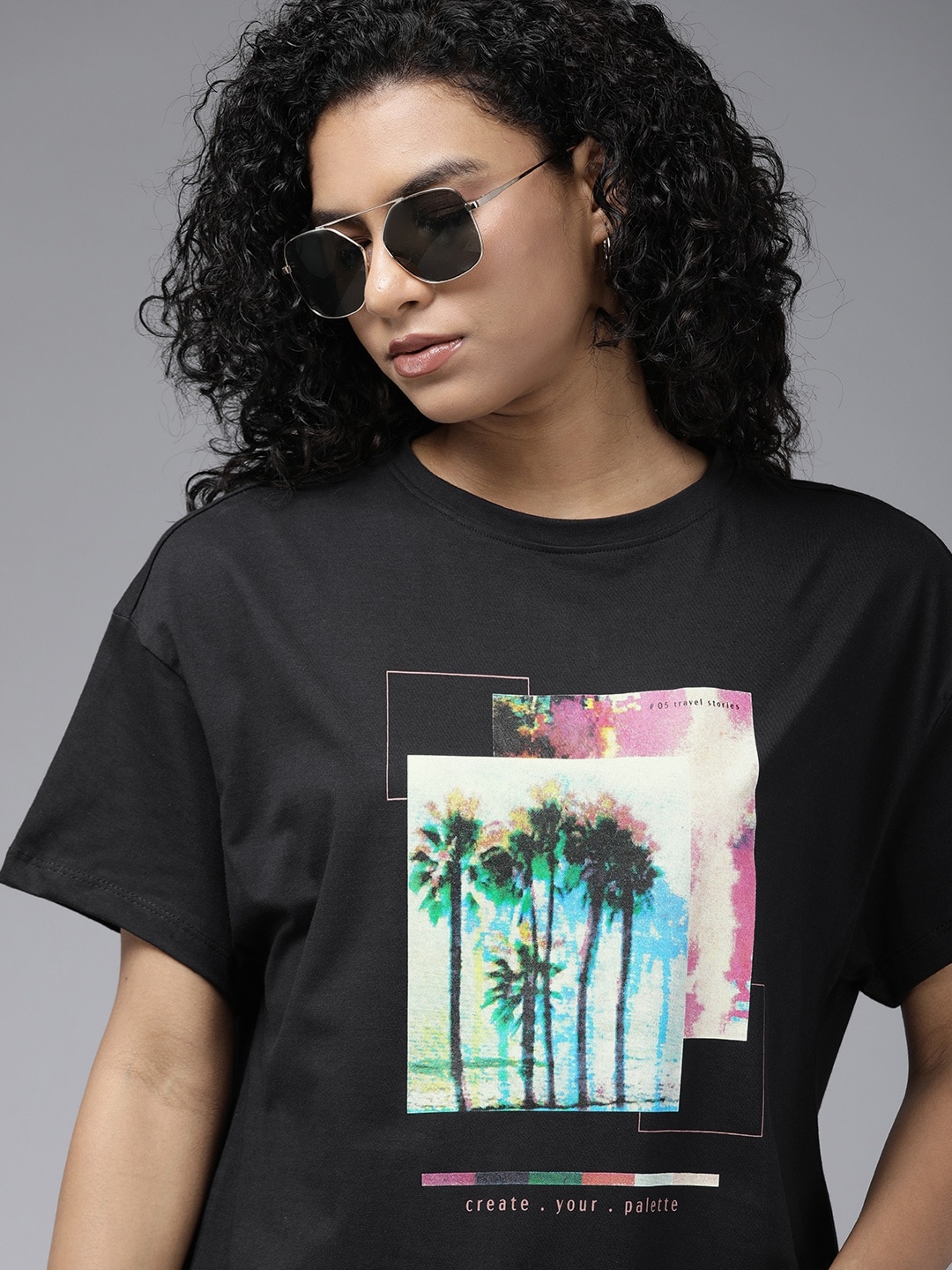 The Roadster Lifestyle Co. Women Pure Cotton Printed Drop-Shoulder Sleeves Boxy T-shirt, Black
The Roadster Lifestyle Co. Women Pure Cotton Printed Drop-Shoulder Sleeves Boxy T-shirt, Black