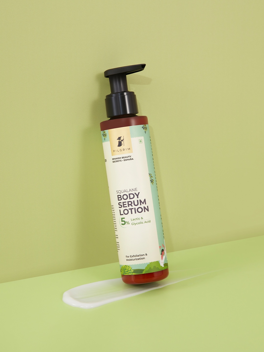 Pilgrim Squalane 5% Lactic & Glycolic Acid Body Serum Lotion for Exfoliation - 150 ml, White
Pilgrim Squalane 5% Lactic & Glycolic Acid Body Serum Lotion for Exfoliation - 150 ml, White