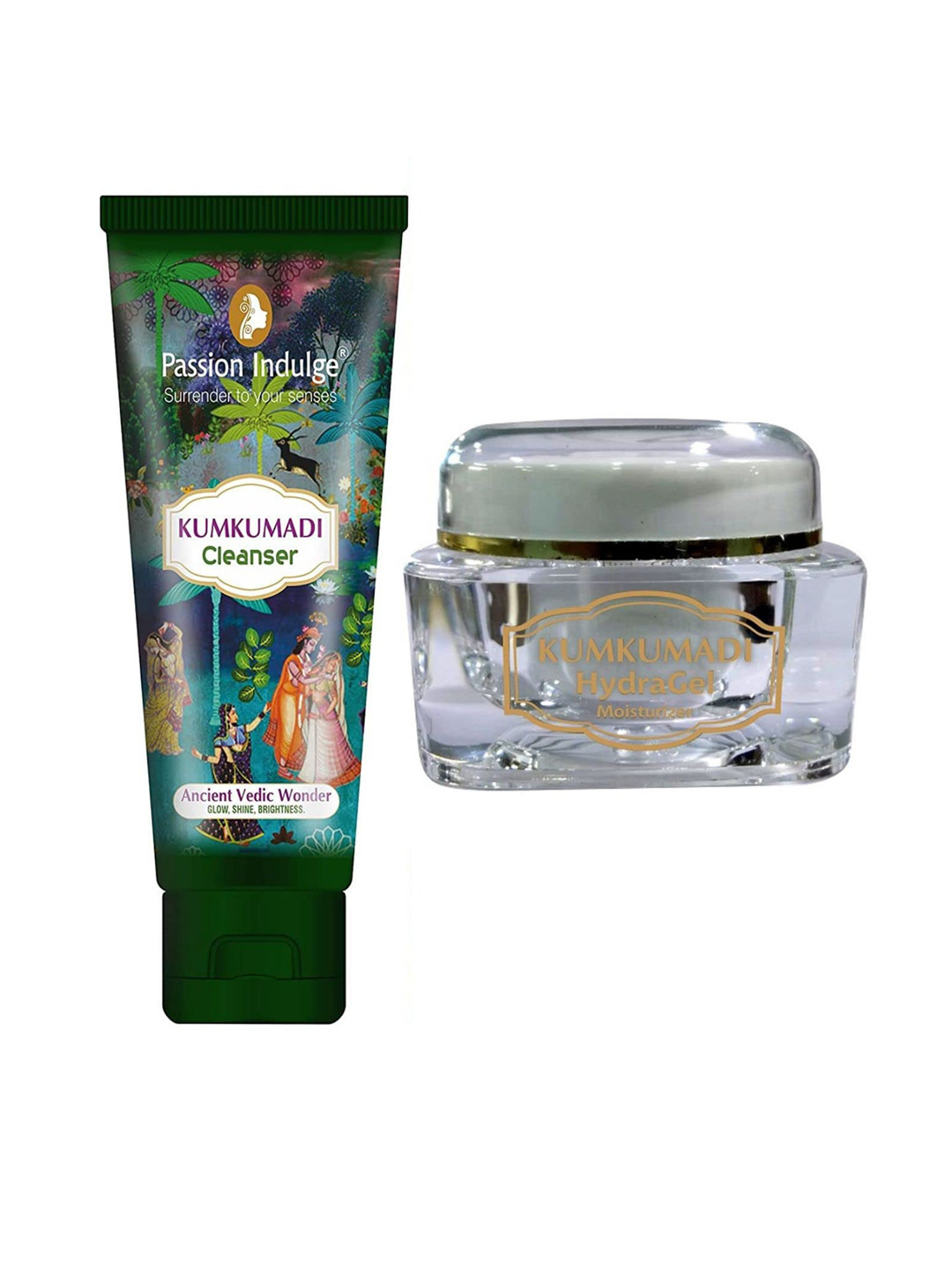 Passion Indulge Set Of 2 Kumkumadi Natural Cleanser & Kumkumadi Moisturizer, Off white 
Passion Indulge Set Of 2 Kumkumadi Natural Cleanser & Kumkumadi Moisturizer, Off white