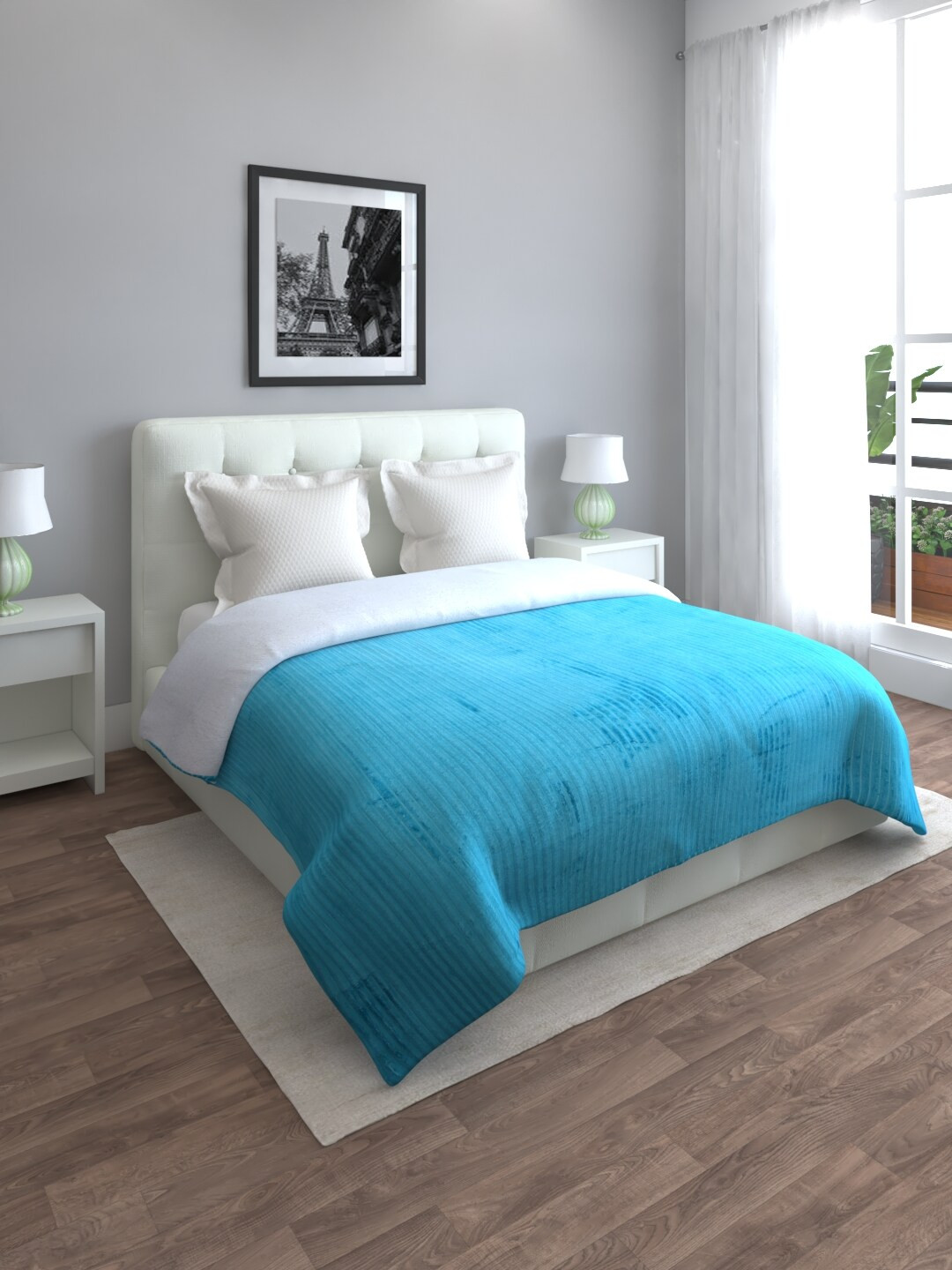 ROMEE Blue Striped Mild Winter 500 GSM Double Bed Blanket 
ROMEE Blue Striped Mild Winter 500 GSM Double Bed Blanket