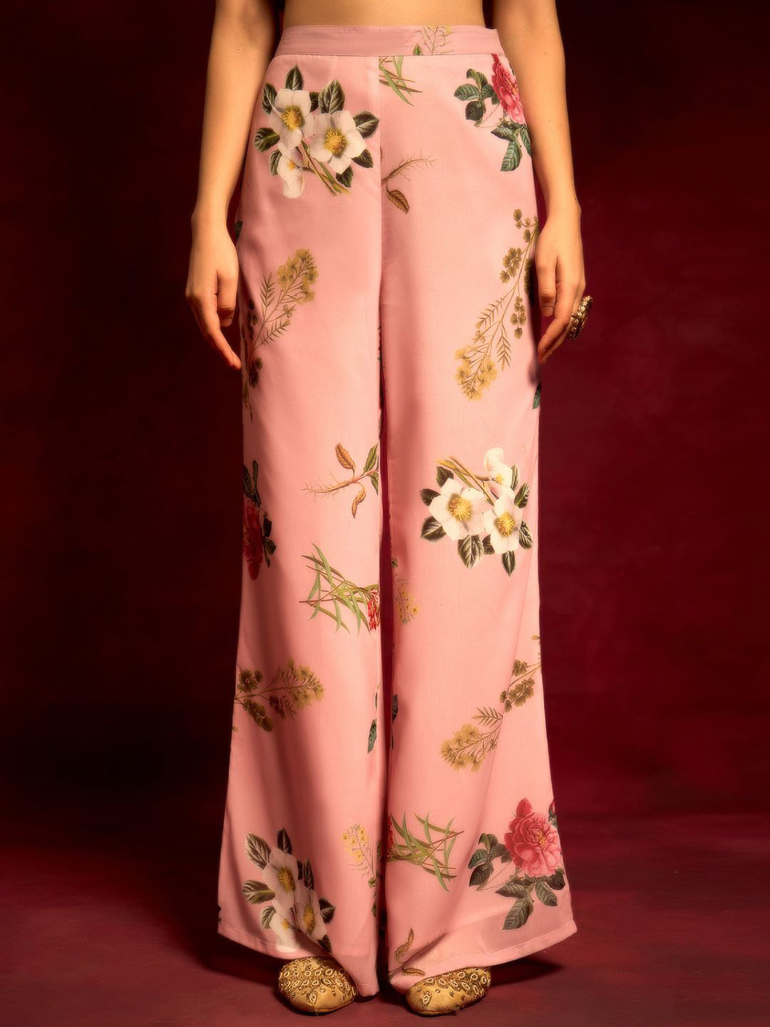 Alaya By Stage3 Women Pink & Green Floral Printed Flared Georgette Palazzo
Alaya By Stage3 Women Pink & Green Floral Printed Flared Georgette Palazzo