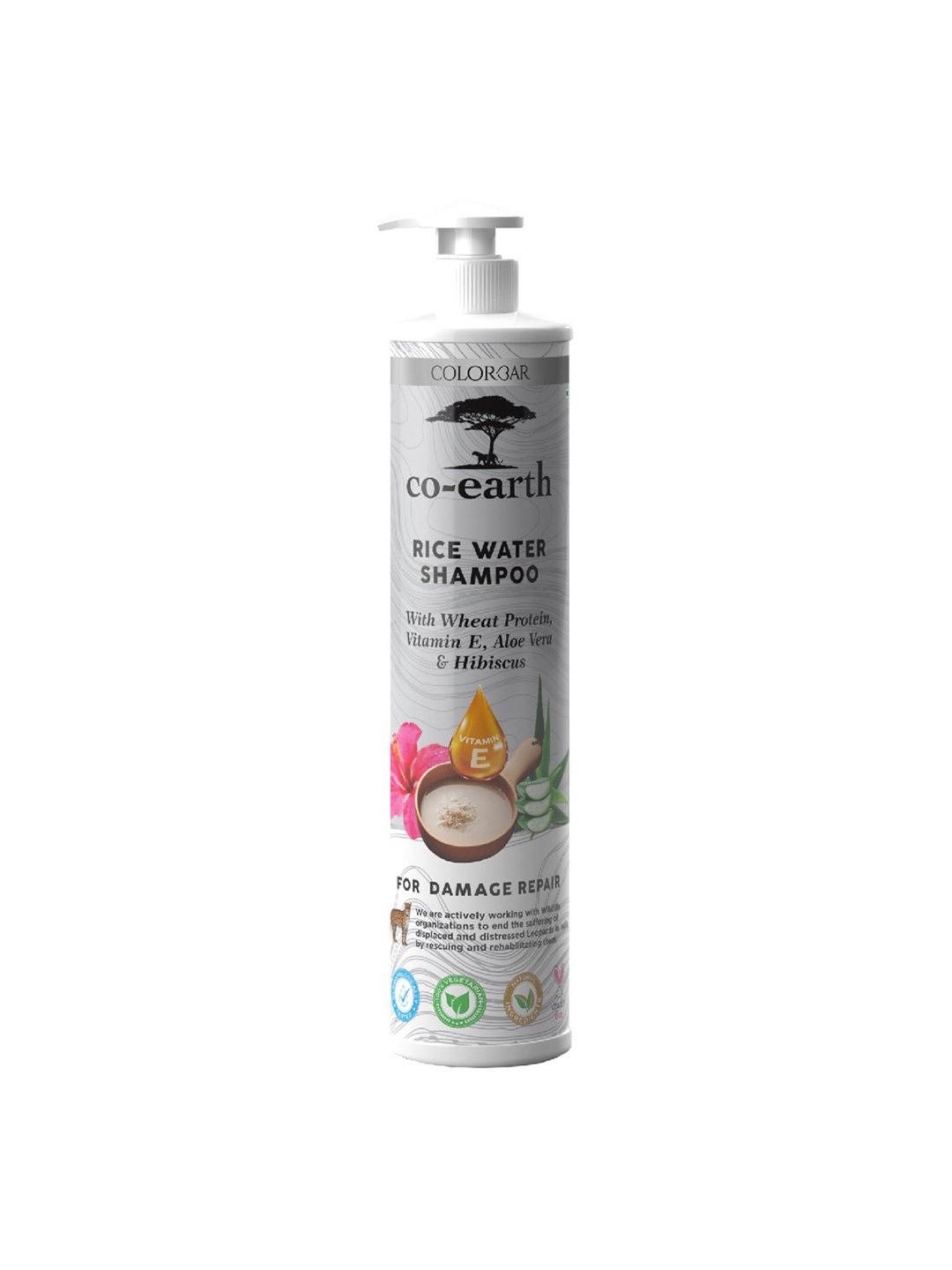 Colorbar Co-earth Rice Water Shampoo with Aloe Vera & Vitamin E for Damage Repair - 300ml, White
Colorbar Co-earth Rice Water Shampoo with Aloe Vera & Vitamin E for Damage Repair - 300ml, White