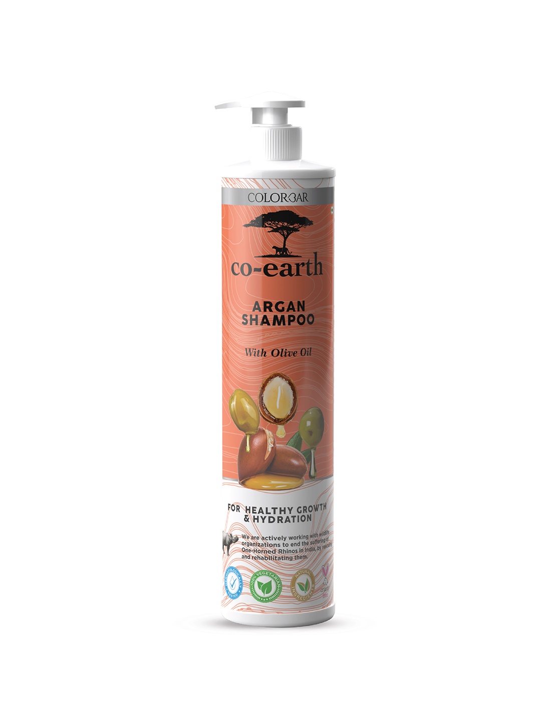 Colorbar Co-earth Argan Shampoo with Olive Oil for Healthy Growth & Hydration - 300ml, Peach
Colorbar Co-earth Argan Shampoo with Olive Oil for Healthy Growth & Hydration - 300ml, Peach