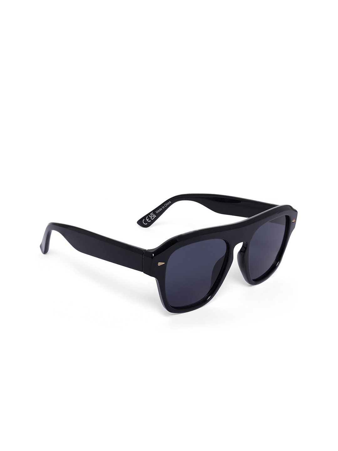 ALDO Men Black Lens & Black Round Sunglasses-683829454645-Black