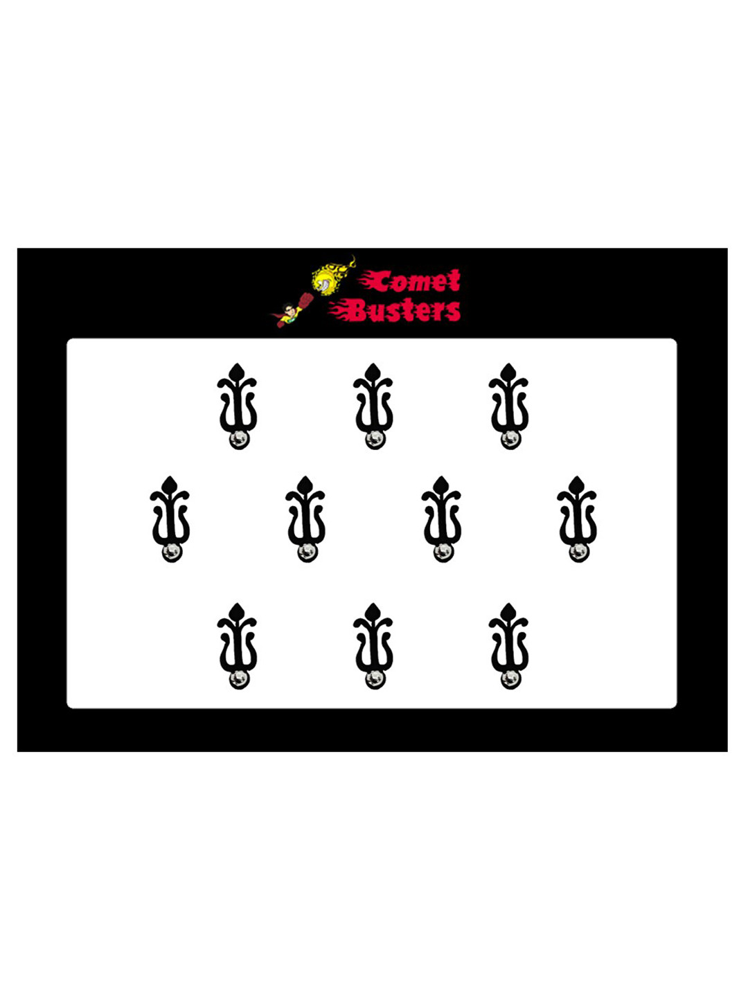 Comet Busters 10 Pcs Embellished Reusable Designer Bindis - Black
Comet Busters 10 Pcs Embellished Reusable Designer Bindis - Black