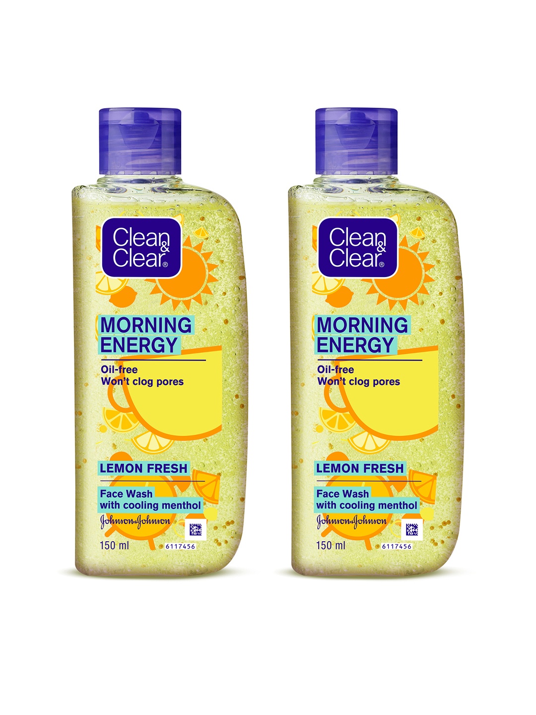 Clean&Clear Set Of 2 Morning Energy Oil Free Lemon Fresh Face Wash - 150 ml Each, Yellow
Clean&Clear Set Of 2 Morning Energy Oil Free Lemon Fresh Face Wash - 150 ml Each, Yellow