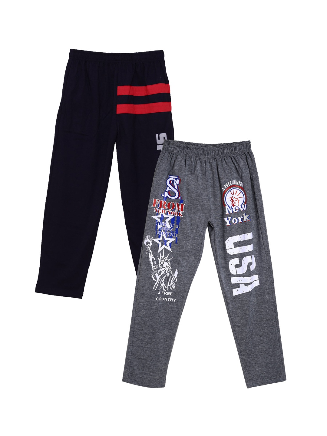 Fashionable Boys Pack Of 2 Charcoal & Grey Printed Pure Cotton Relaxed Fit Track Pants
Fashionable Boys Pack Of 2 Charcoal & Grey Printed Pure Cotton Relaxed Fit Track Pants