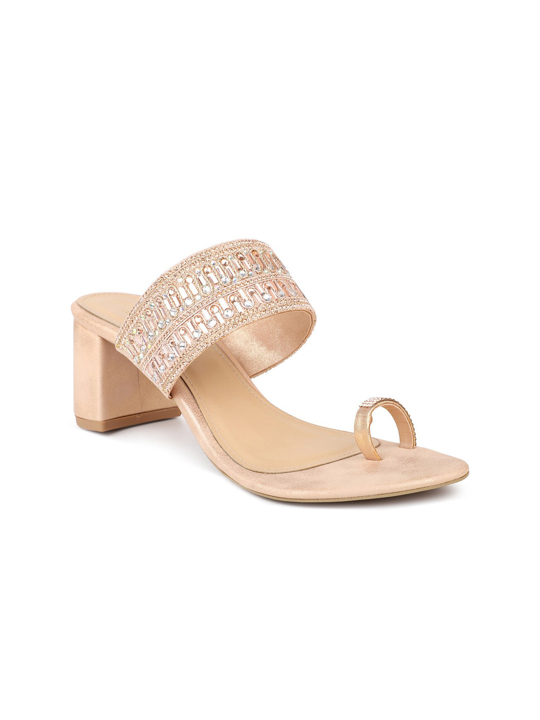 Inc 5 Rose Gold Embellished Block Heels 
Inc 5 Rose Gold Embellished Block Heels