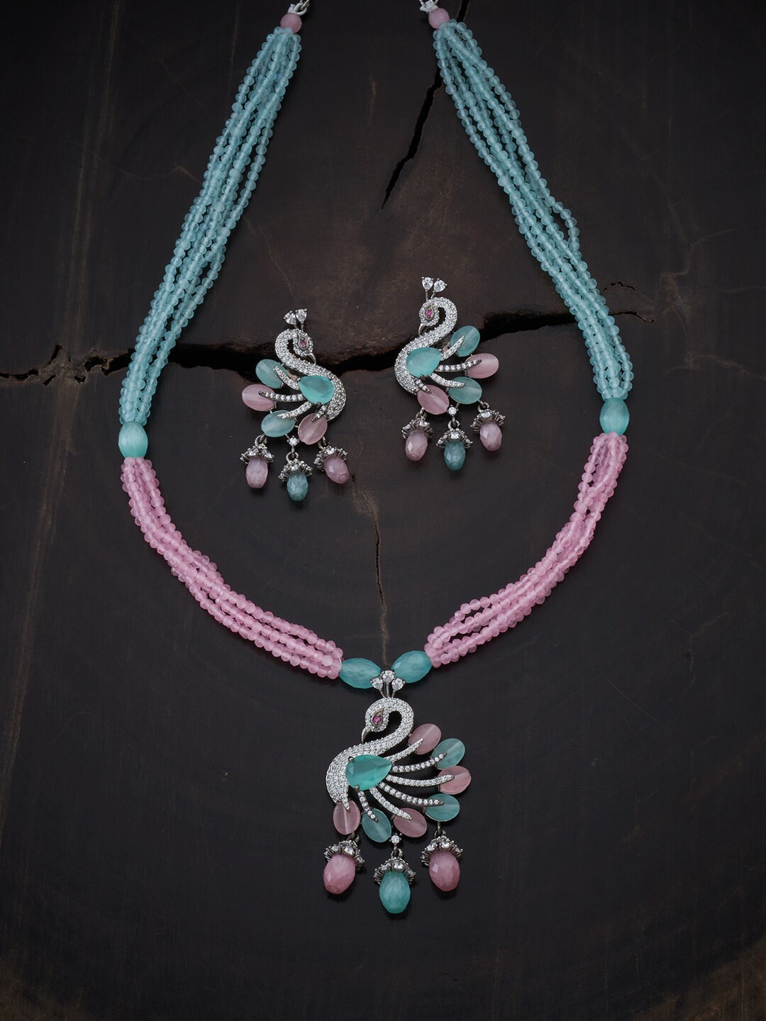 Kushal's Fashion Jewellery Silver-Toned Rhodium-Plated CZ-Studded & Beaded Jewellery Set
Kushal's Fashion Jewellery Silver-Toned Rhodium-Plated CZ-Studded & Beaded Jewellery Set